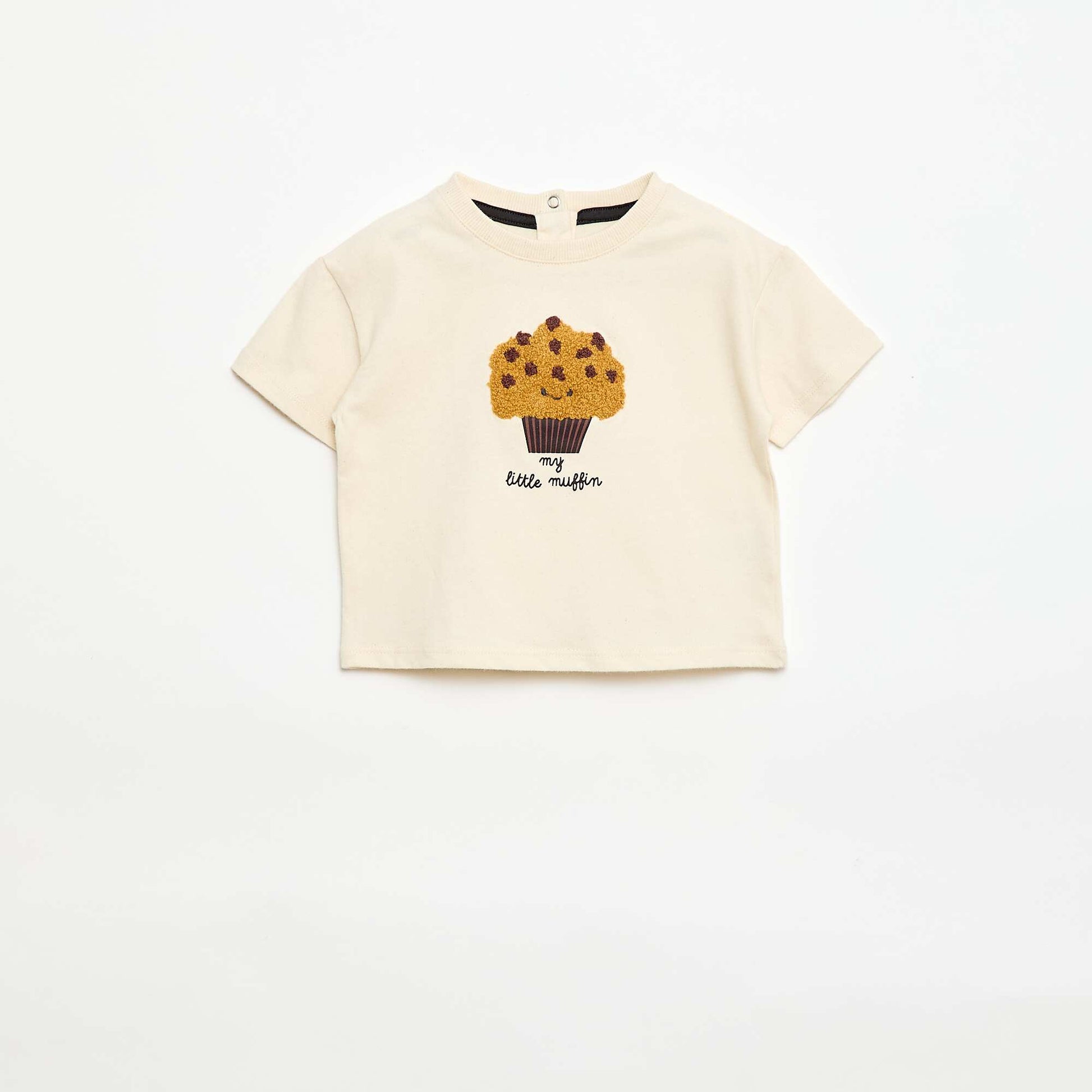 Short-Sleeve Jersey T-Shirt with Printed Chest Pocket WHITE