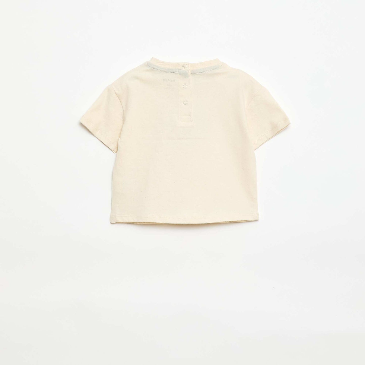 Short-Sleeve Jersey T-Shirt with Printed Chest Pocket WHITE