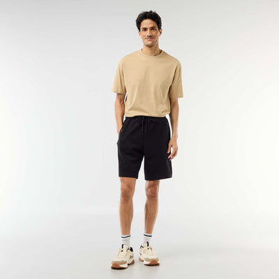 Sporty Piqué Knit Bermuda Shorts BLACK