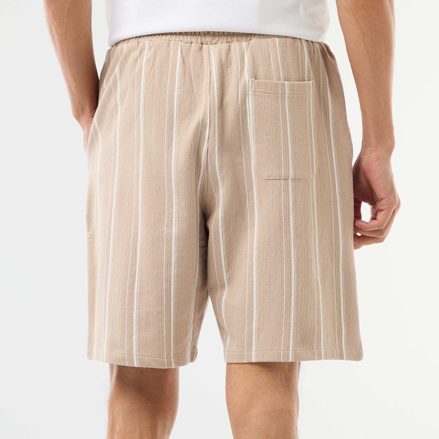 French Terry Bermuda Shorts BEIGE
