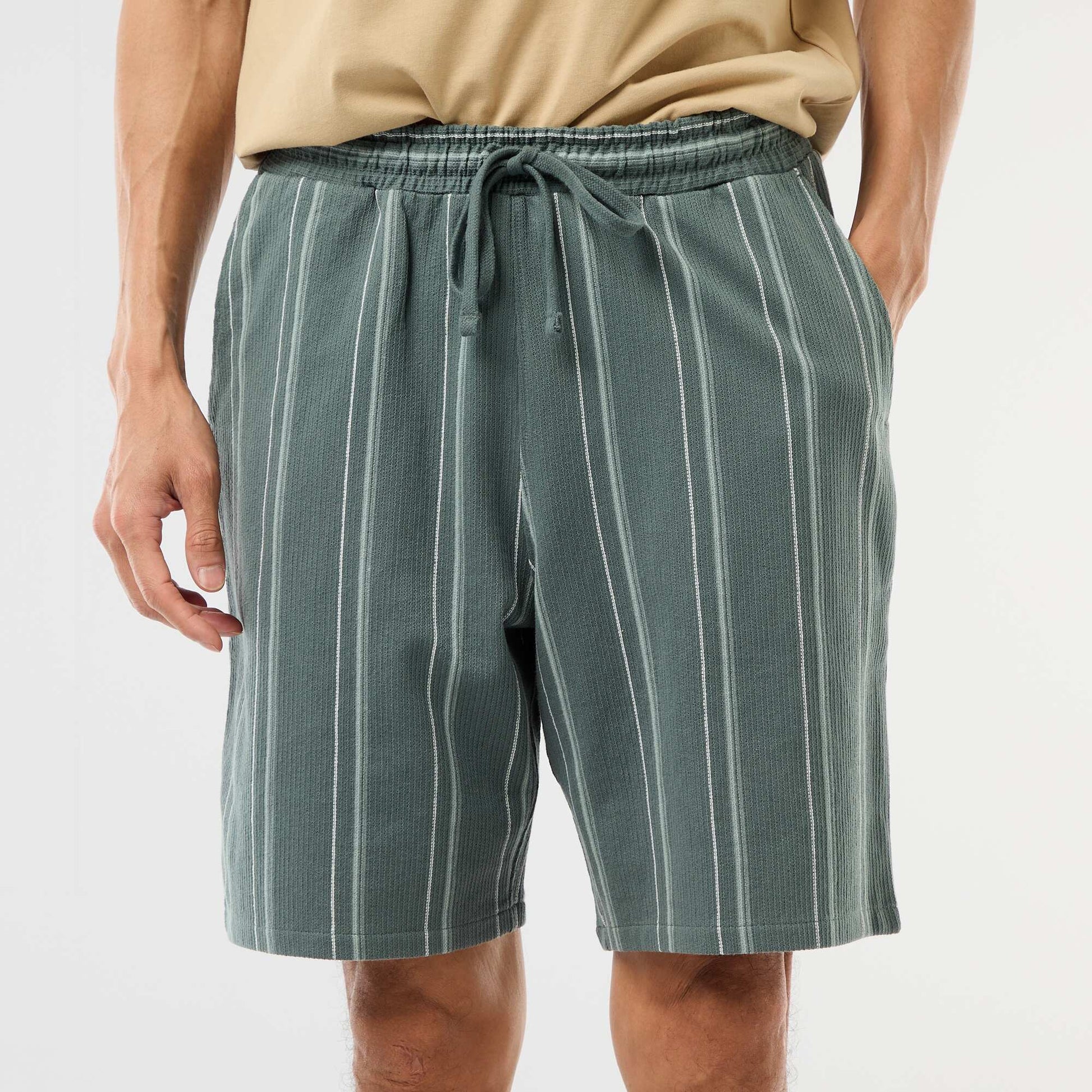 French Terry Bermuda Shorts BLUE