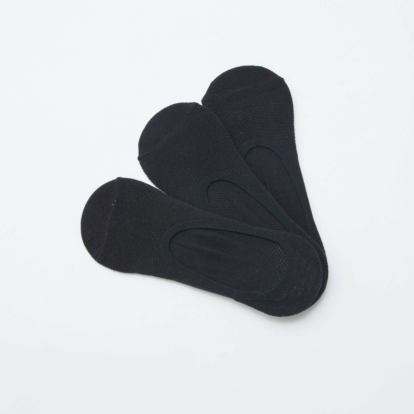 3-Pack Invisible Footie Socks BLACK