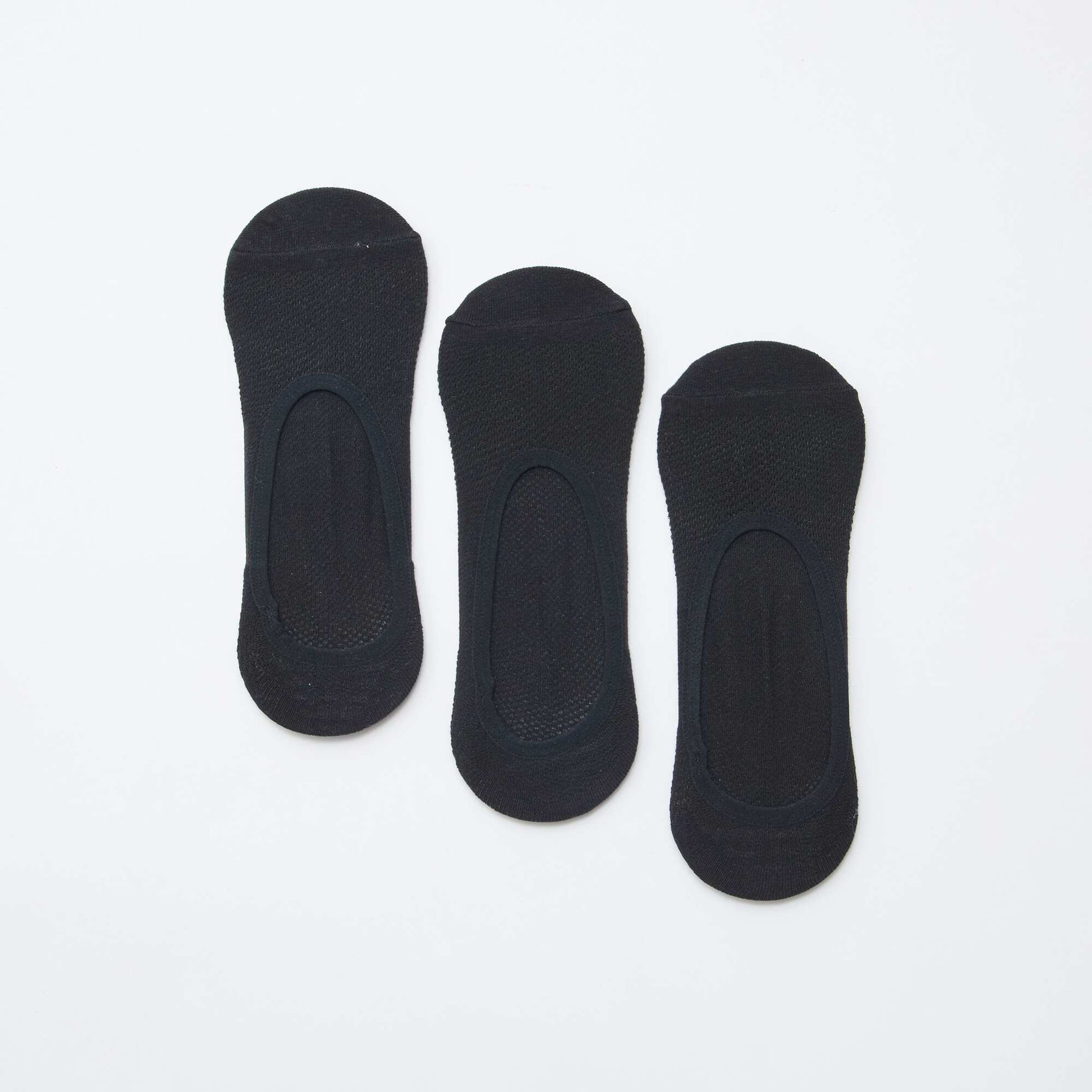 3-Pack Invisible Footie Socks BLACK