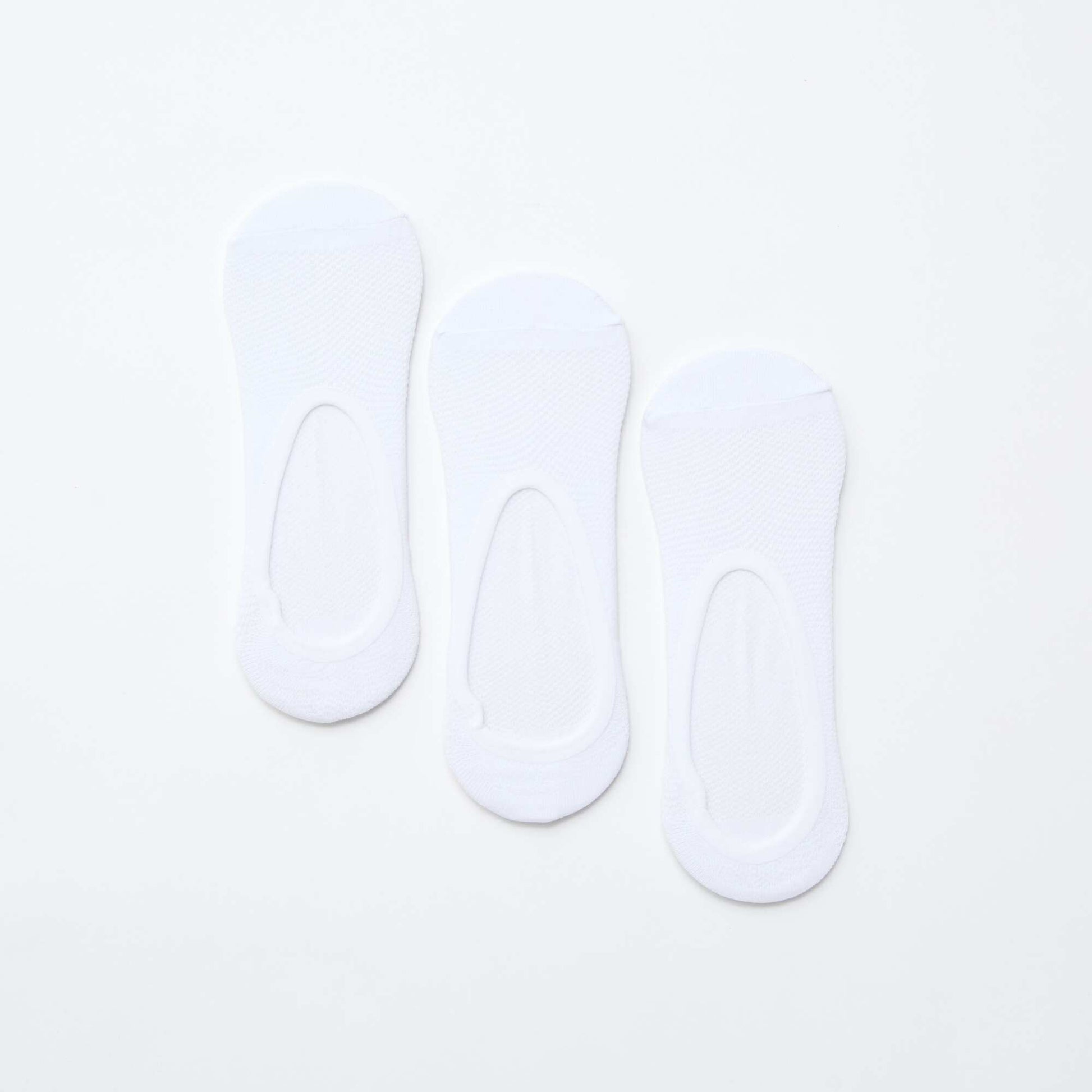 3-Pack Invisible Footie Socks WHITE