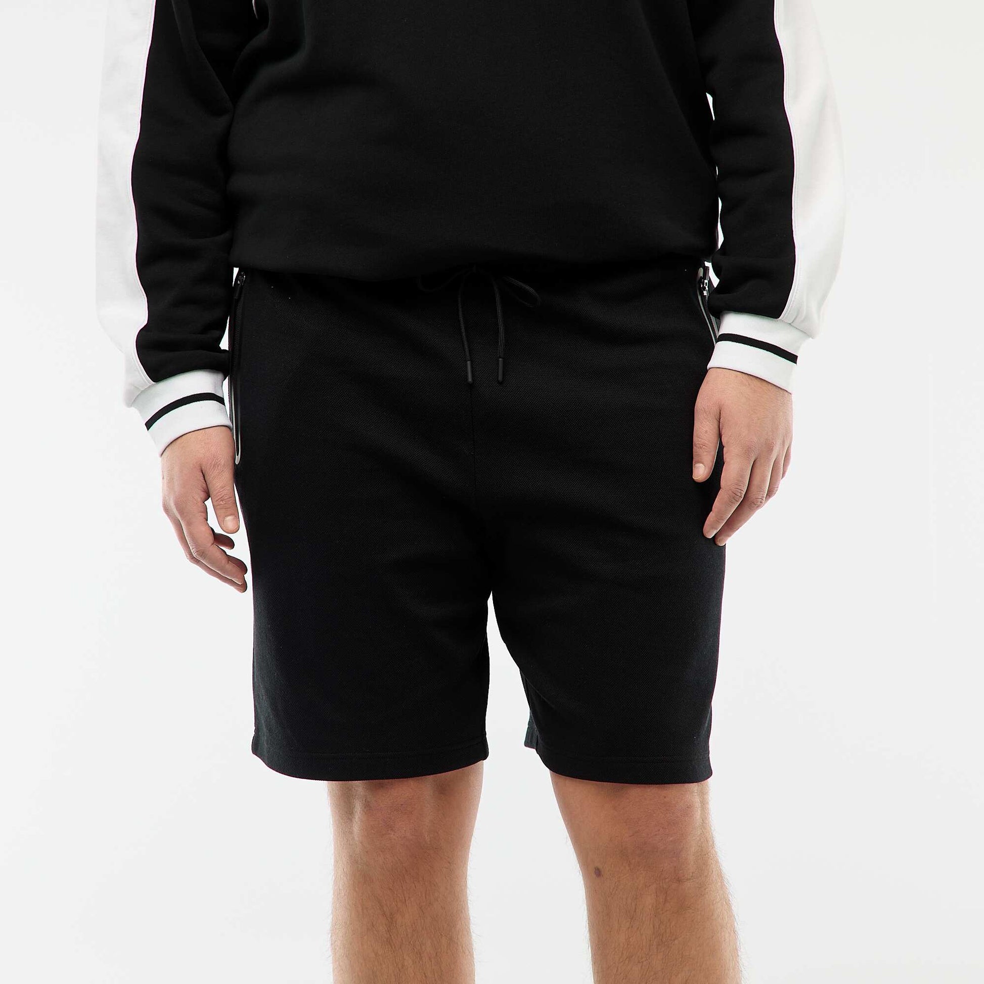 Cotton Piqué Bermuda Shorts BLACK