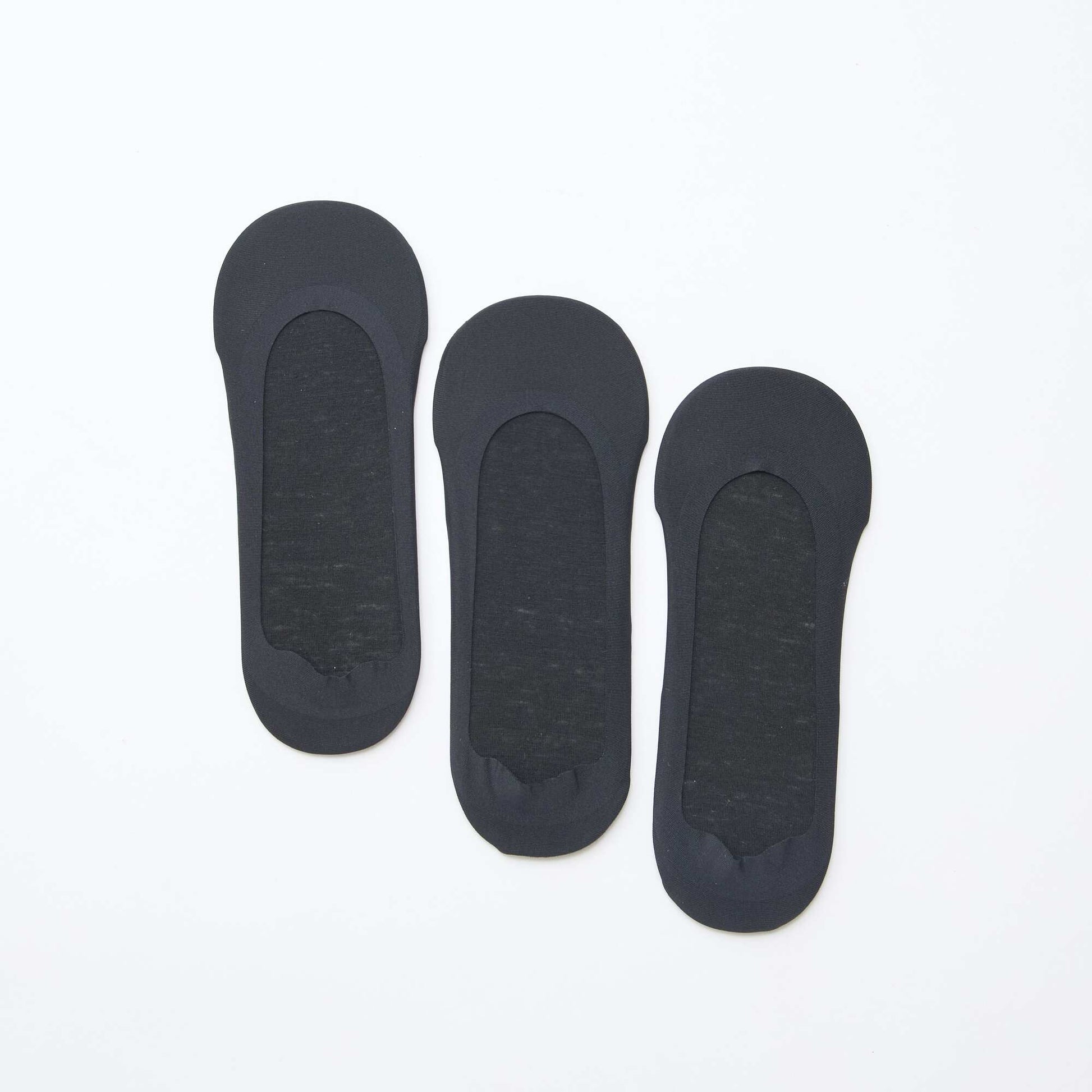 3-Pack of Invisible Liner Socks BLACK
