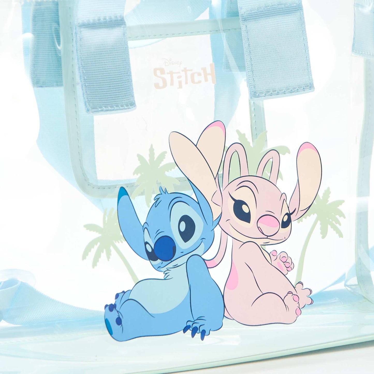 Transparent 'Stitch' Beach Bag BLUE