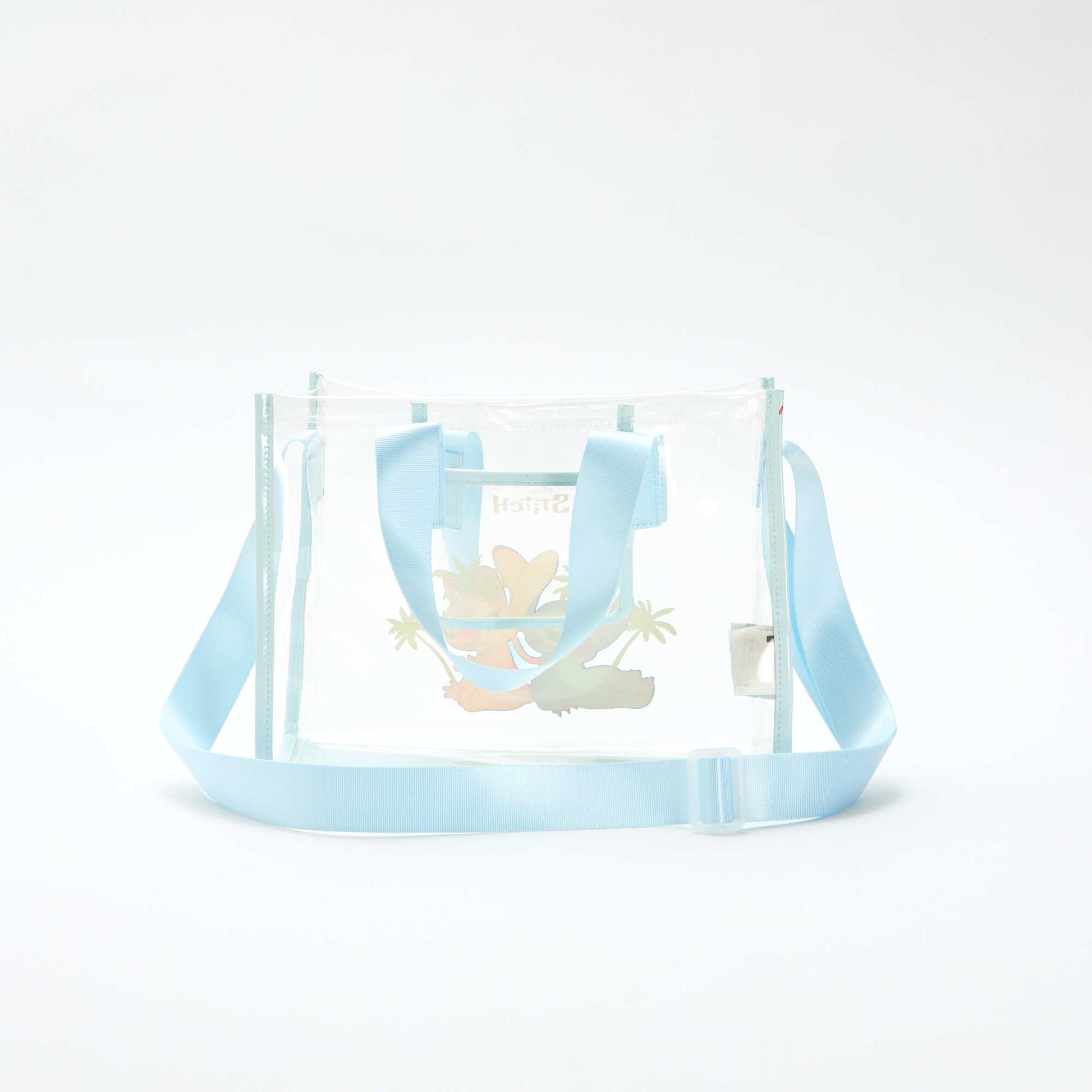 Transparent 'Stitch' Beach Bag BLUE