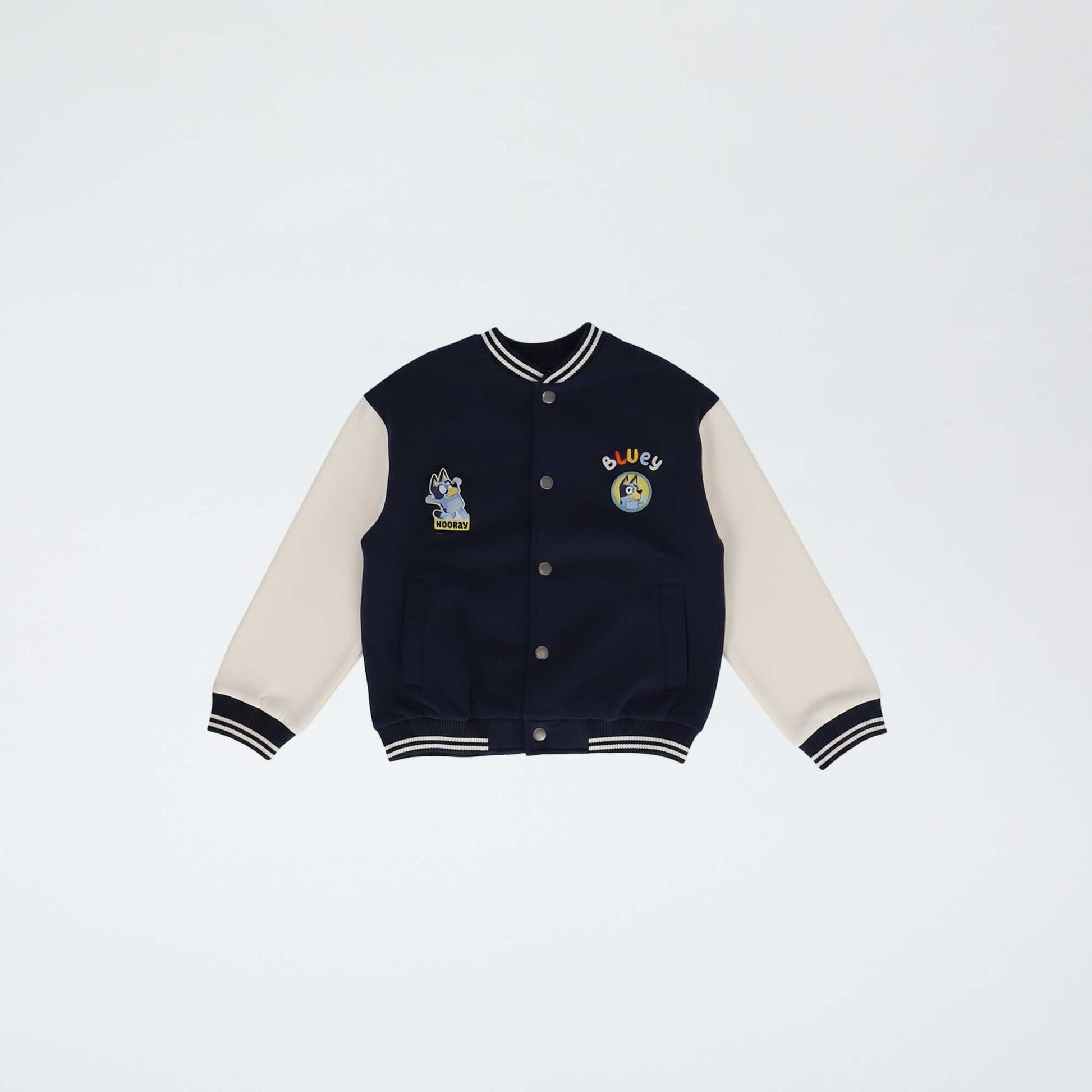 Embroidered 'Bluey' fleece and cotton jacket BLUE