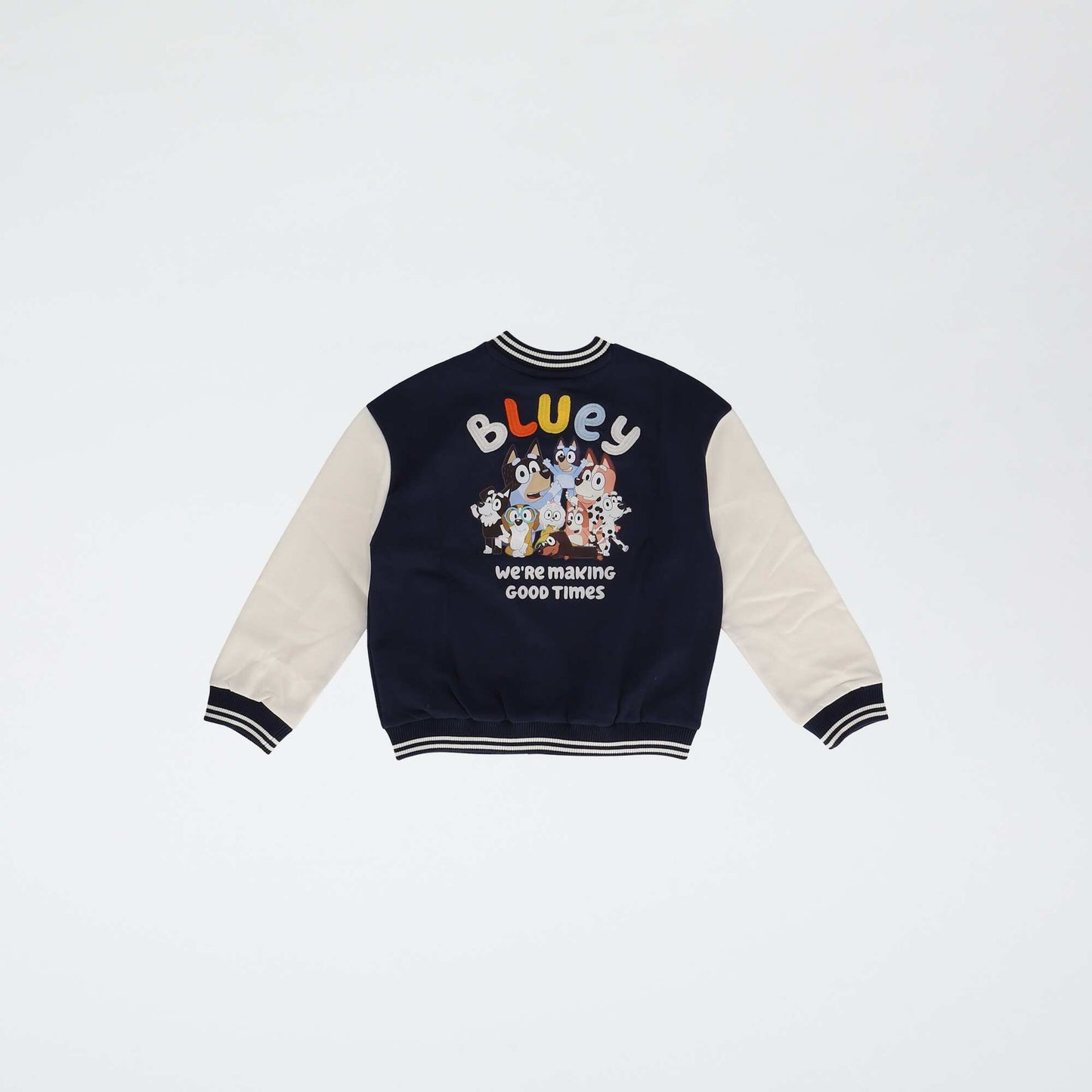 Embroidered 'Bluey' fleece and cotton jacket BLUE