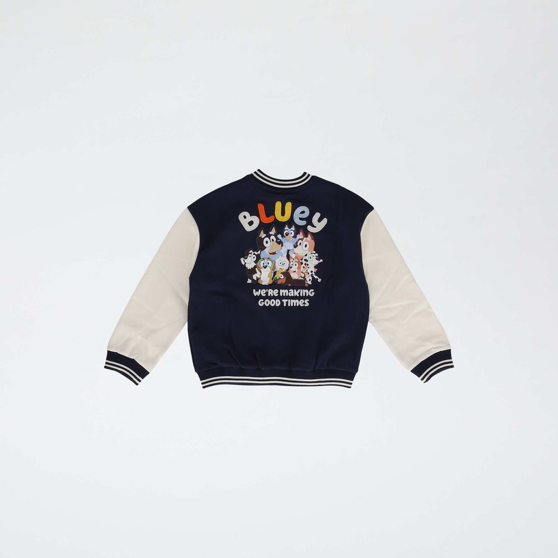Embroidered 'Bluey' fleece and cotton jacket BLUE