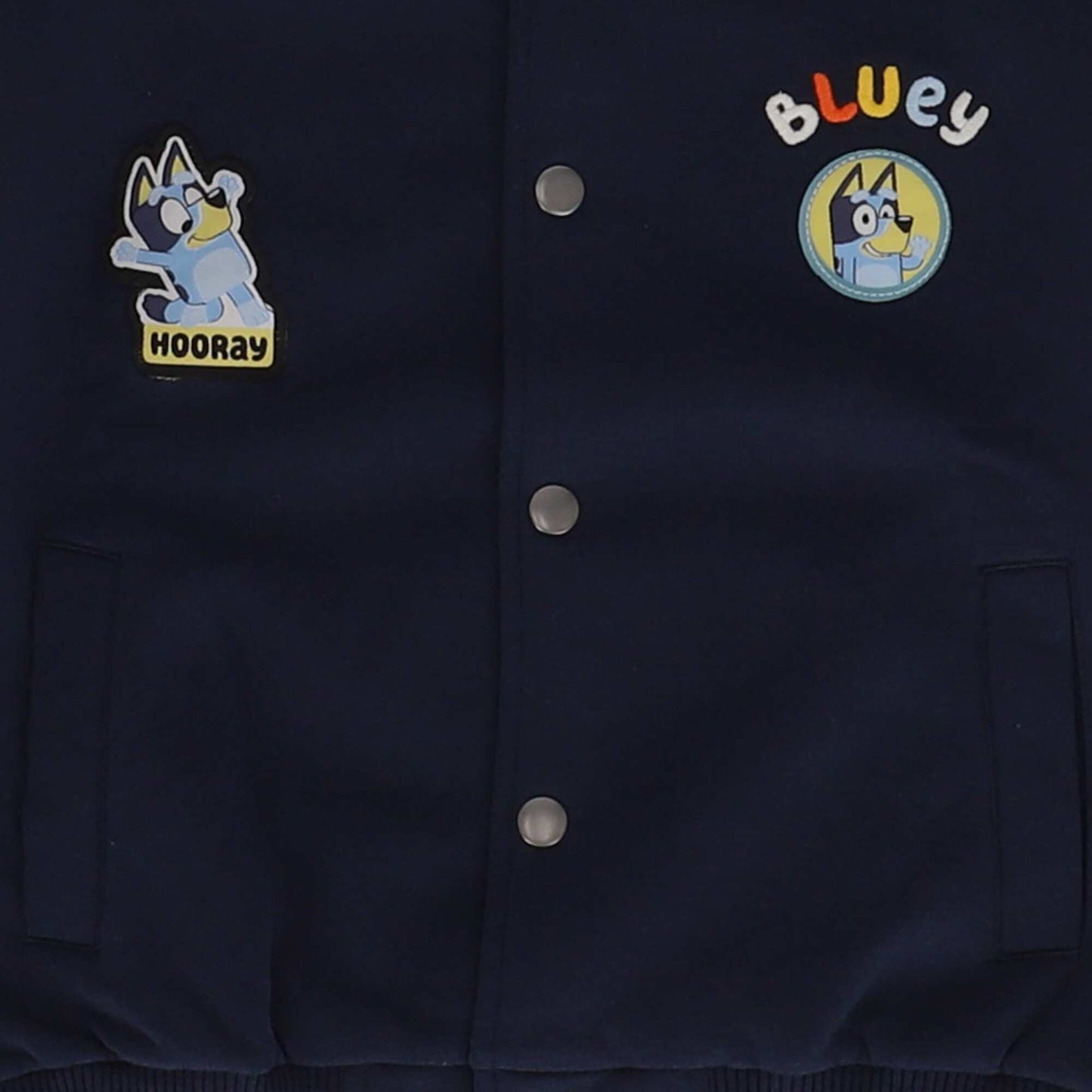 Embroidered 'Bluey' fleece and cotton jacket BLUE
