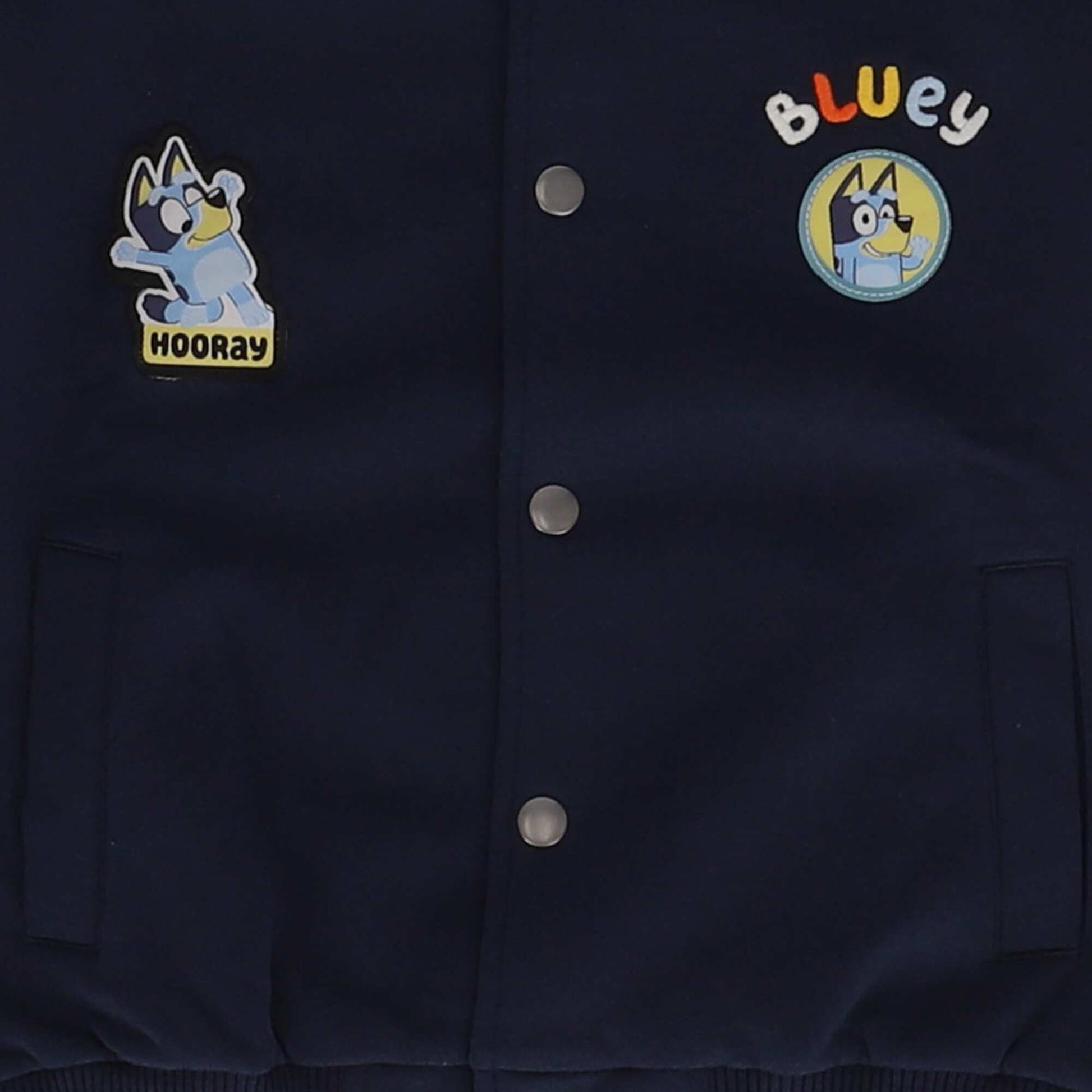 Embroidered 'Bluey' fleece and cotton jacket BLUE