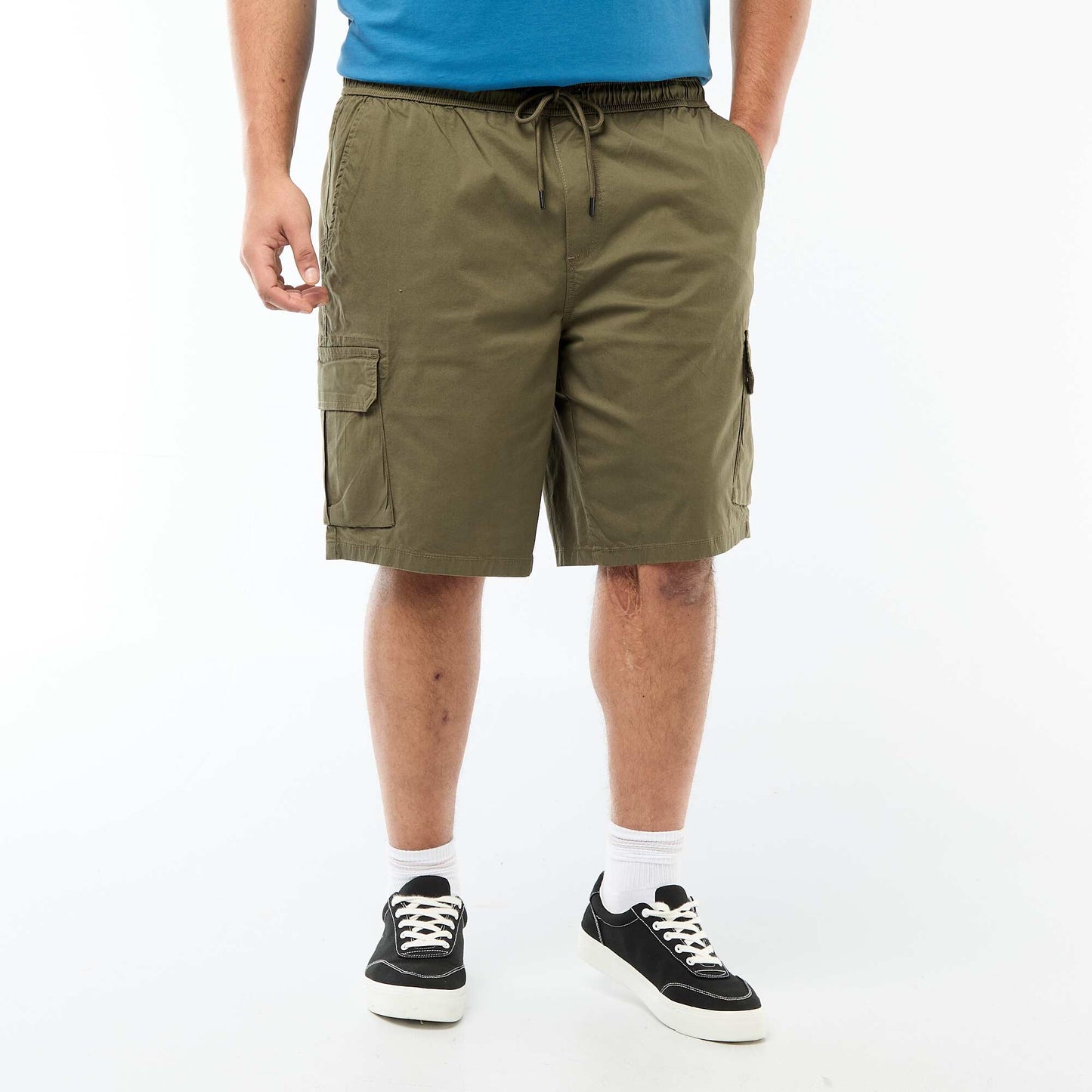 Multi-Pocket Twill Bermuda Shorts KHAKI
