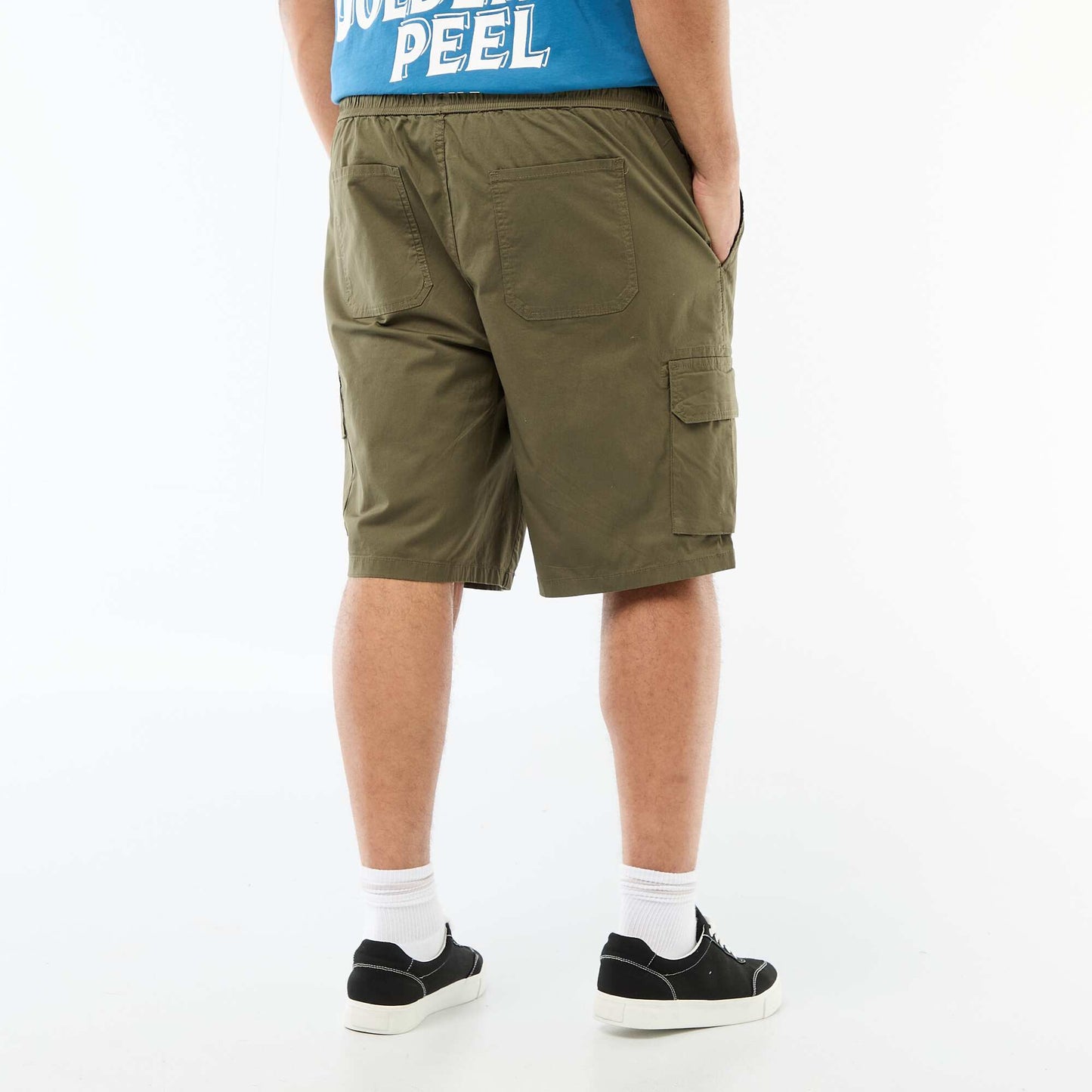 Multi-Pocket Twill Bermuda Shorts KHAKI