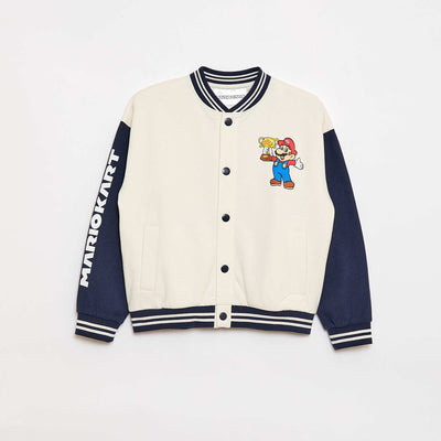 American-style 'Mario' 'Nintendo' Jacket WHITE