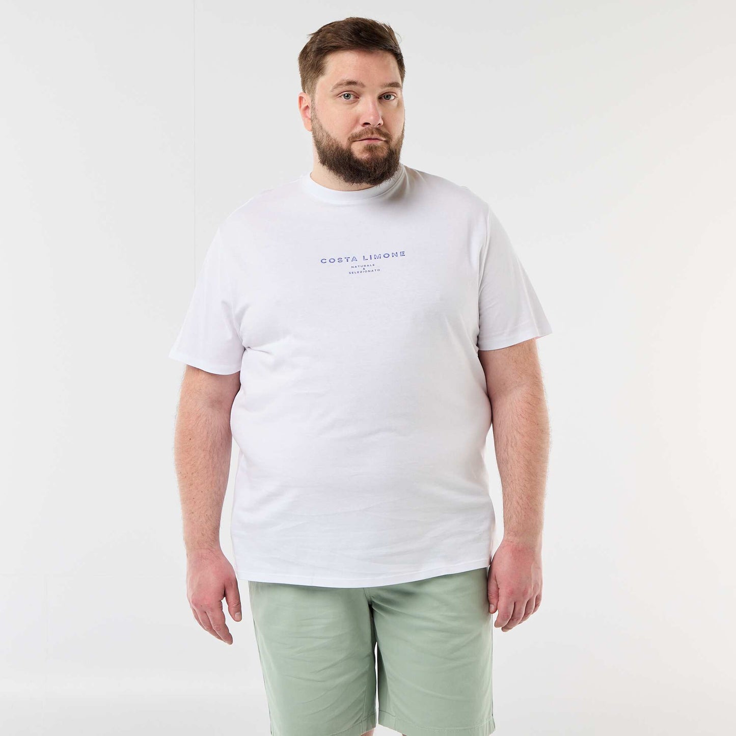 Printed short-sleeved T-shirt WHITE