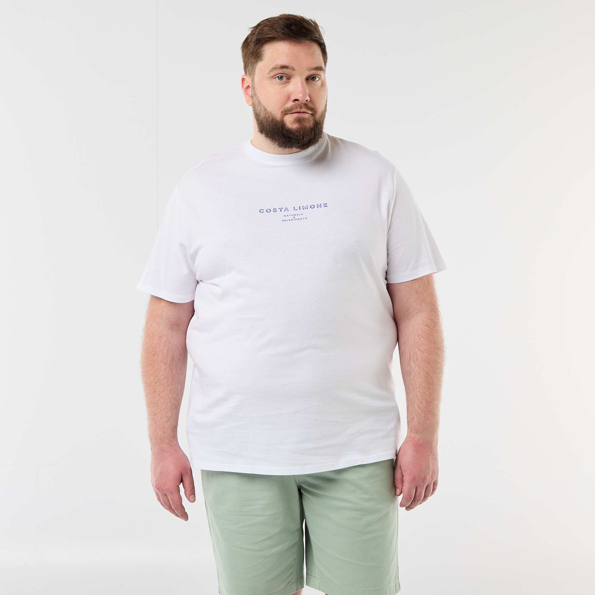 Printed short-sleeved T-shirt WHITE