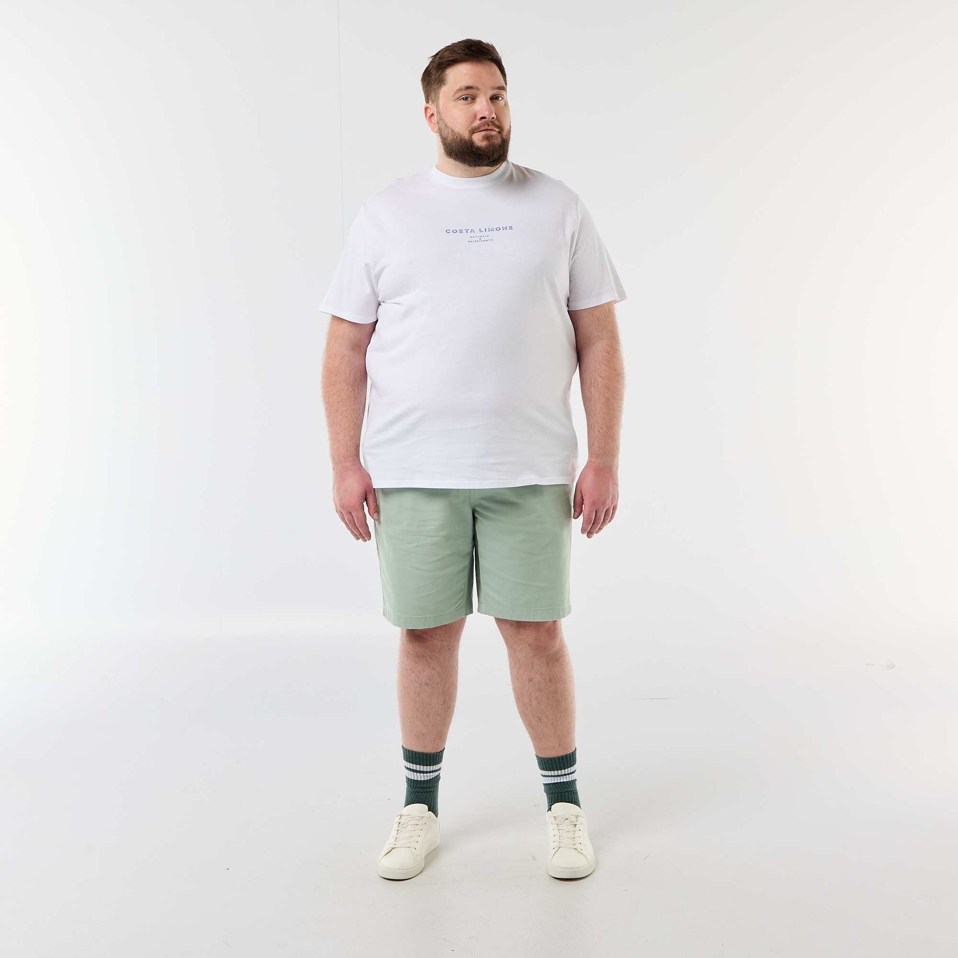 Printed short-sleeved T-shirt WHITE