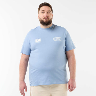 Printed short-sleeved T-shirt BLUE