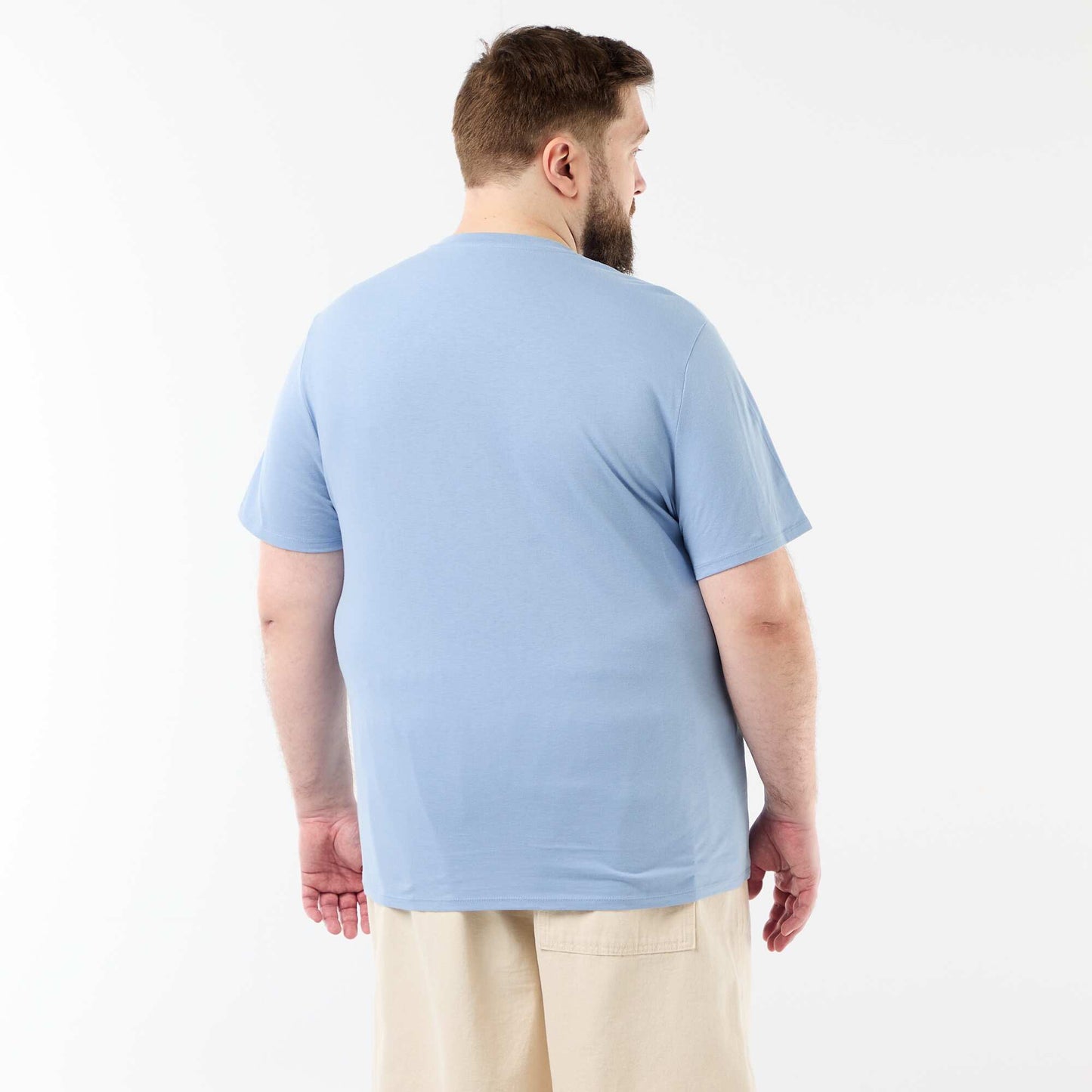 Printed short-sleeved T-shirt BLUE