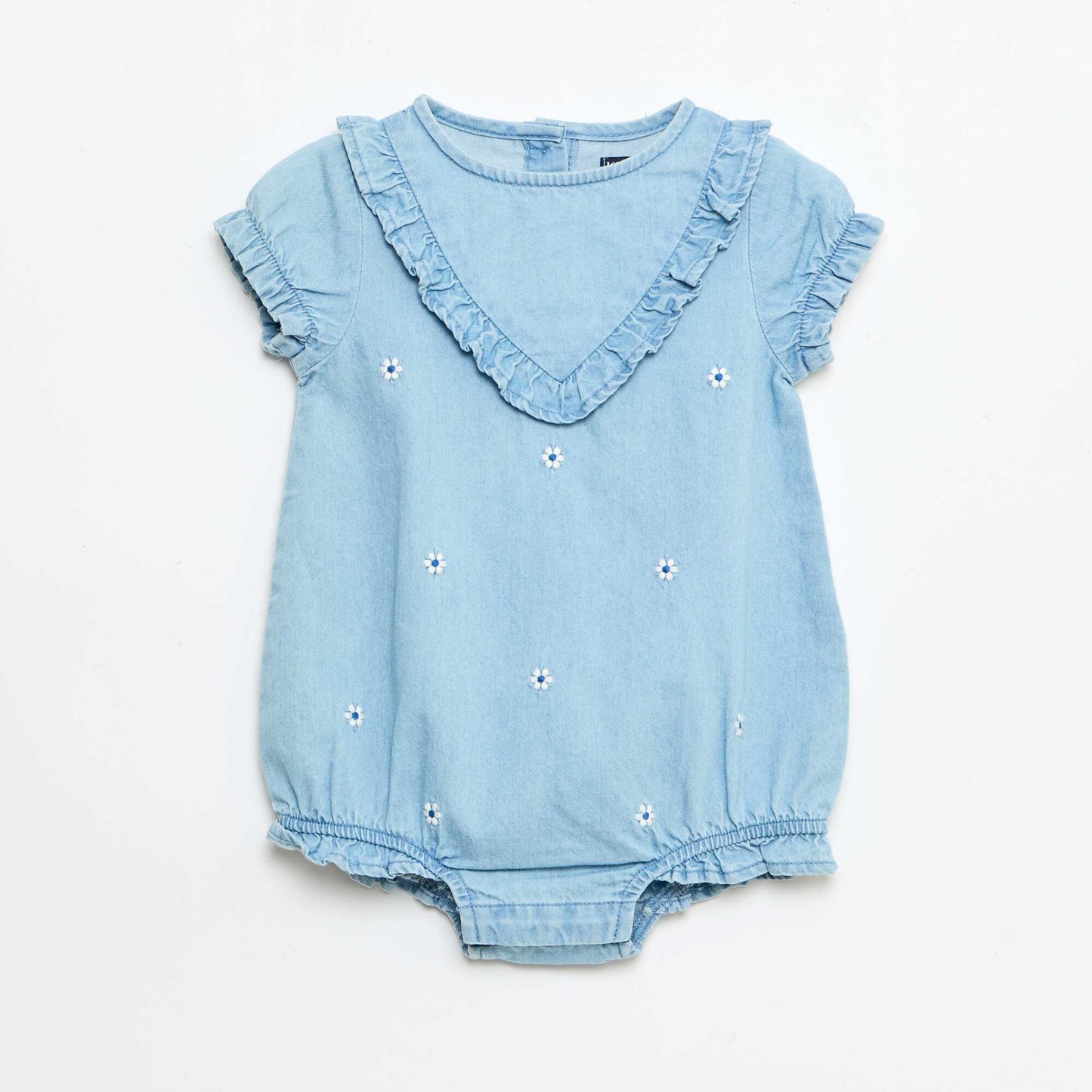 3-Piece Romper  Hat  and Socks Set BLUE