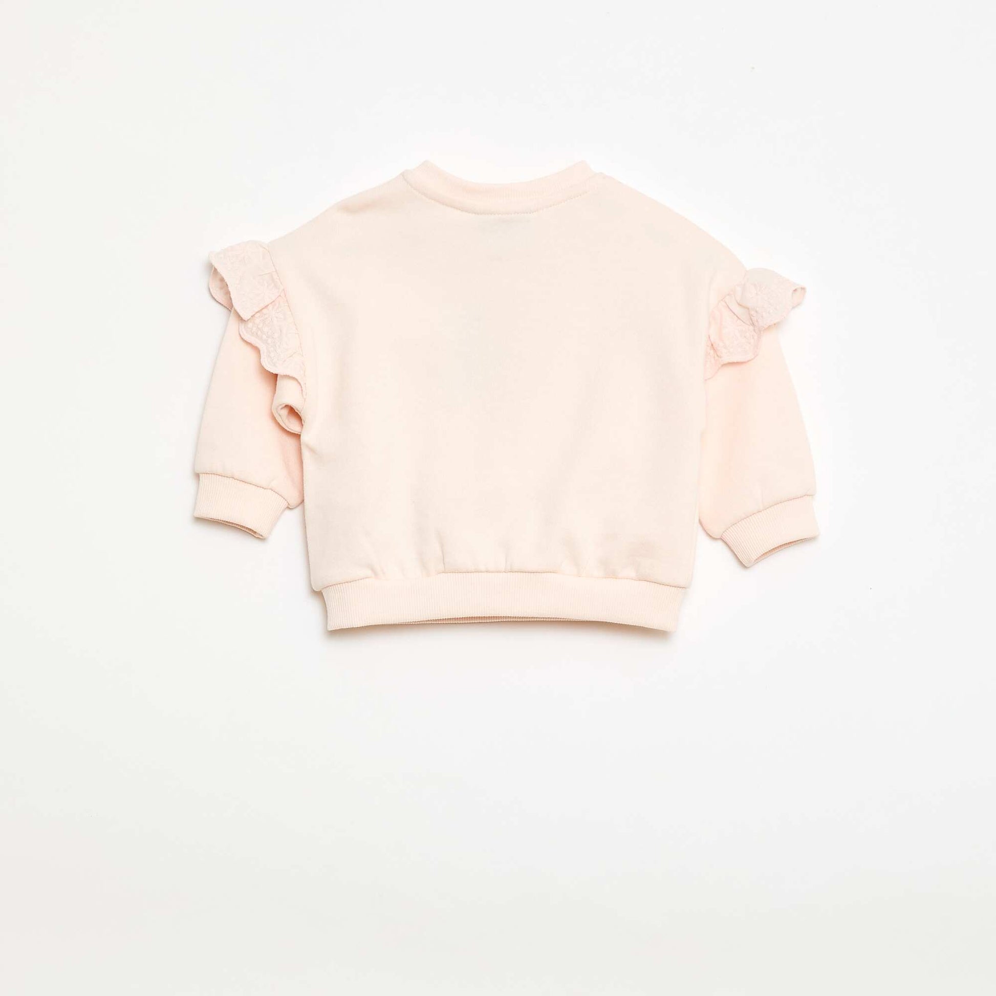 Long-sleeved 'Minnie' 'Disney' Sweatshirt with Embroidered Ruffles PINK