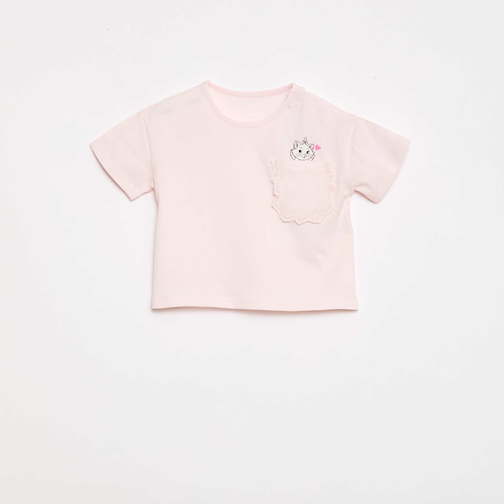 Disney Short-Sleeve T-Shirt with Ruffled Pocket PINK