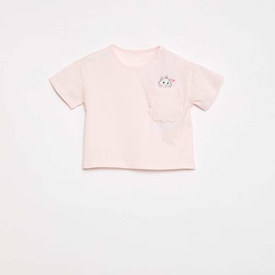 Disney Short-Sleeve T-Shirt with Ruffled Pocket PINK
