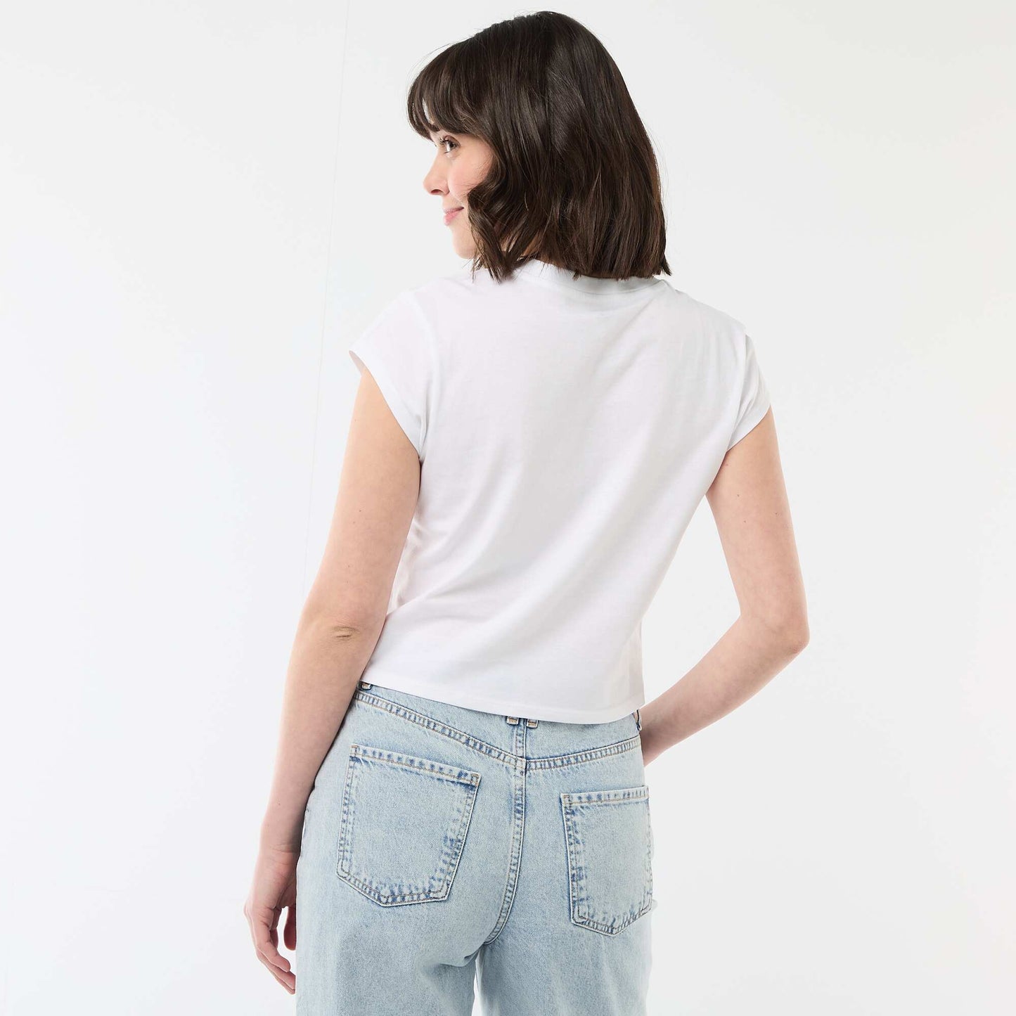 Mickey Mouse Cropped T-shirt WHITE