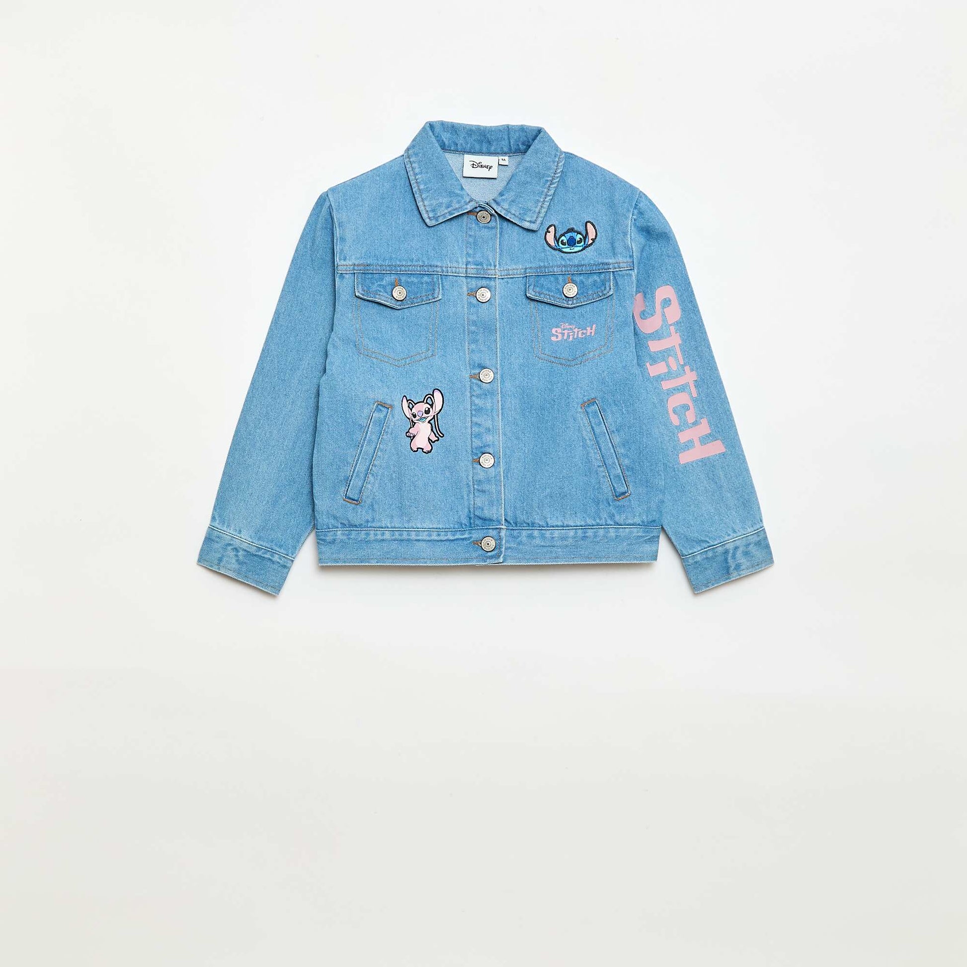 'Stitch' buttoned denim jacket BLUE