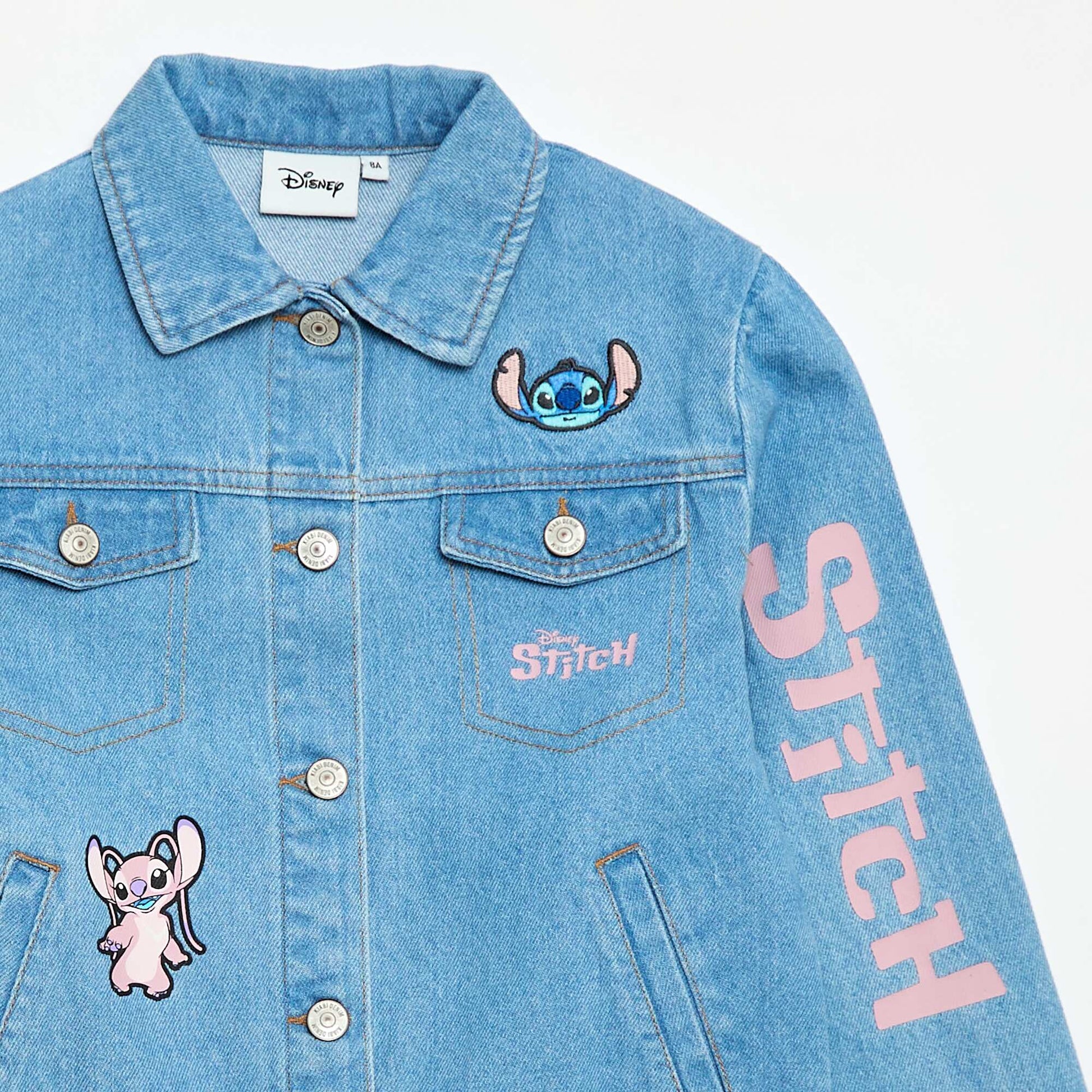 'Stitch' buttoned denim jacket BLUE