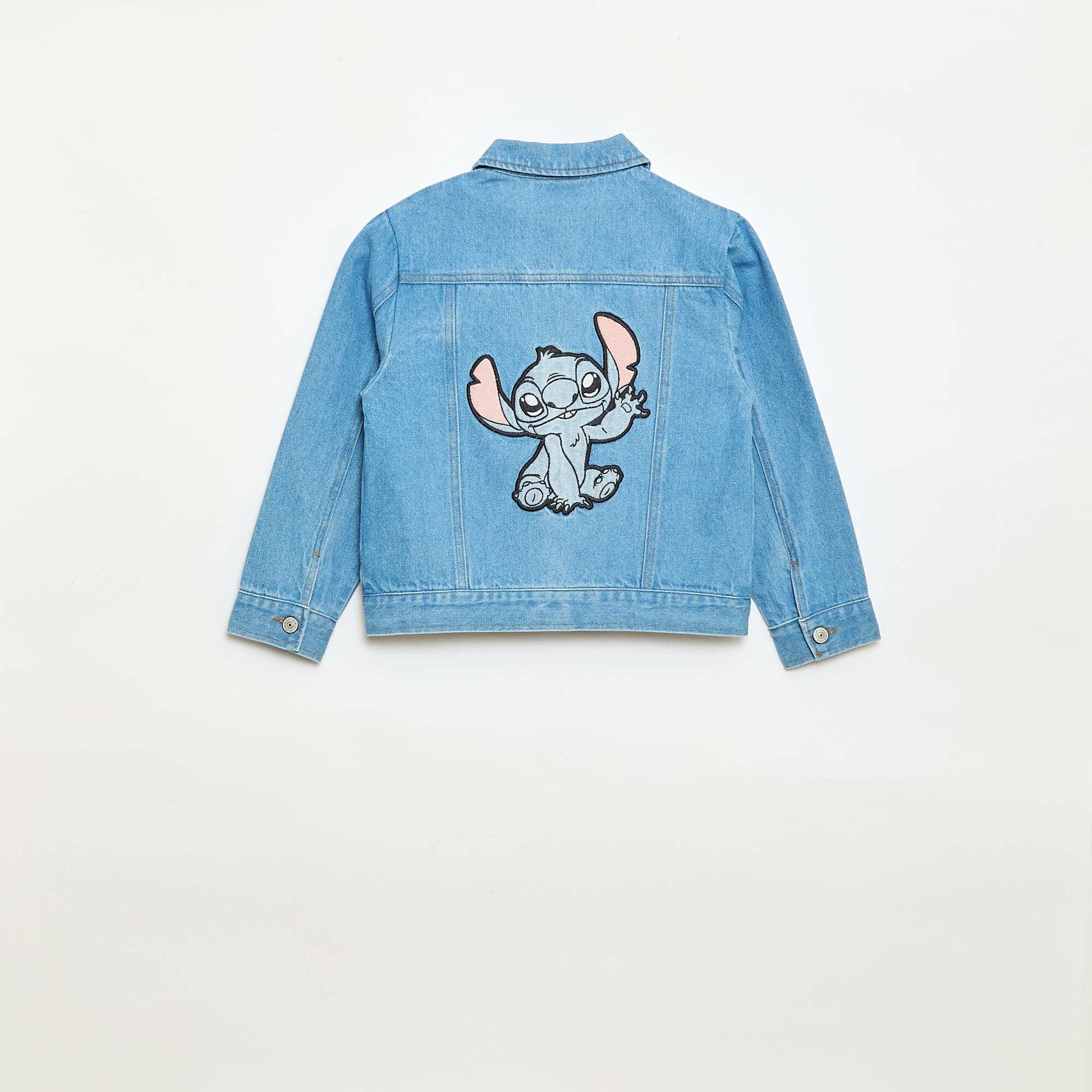 'Stitch' buttoned denim jacket BLUE