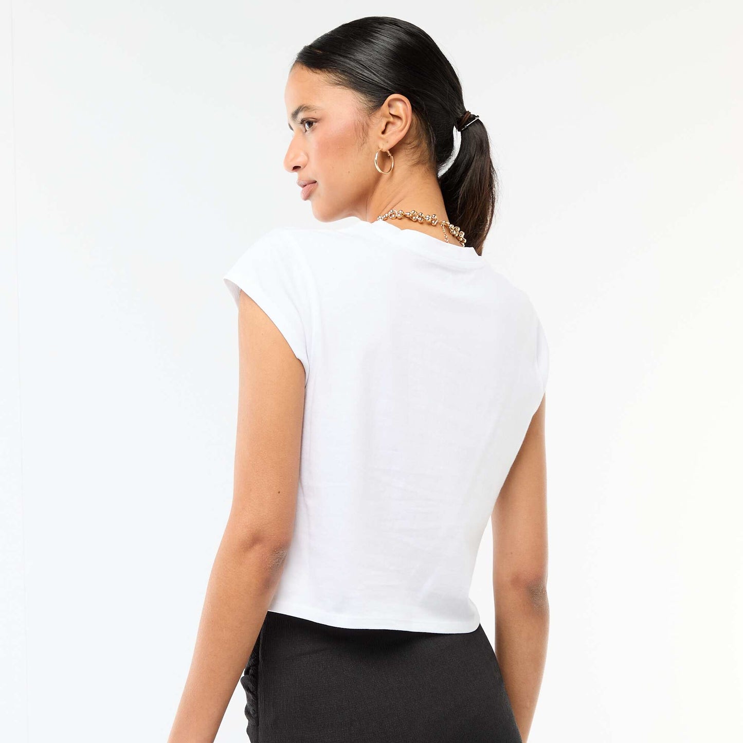 Minnie Mouse Cropped T-shirt - Disney WHITE