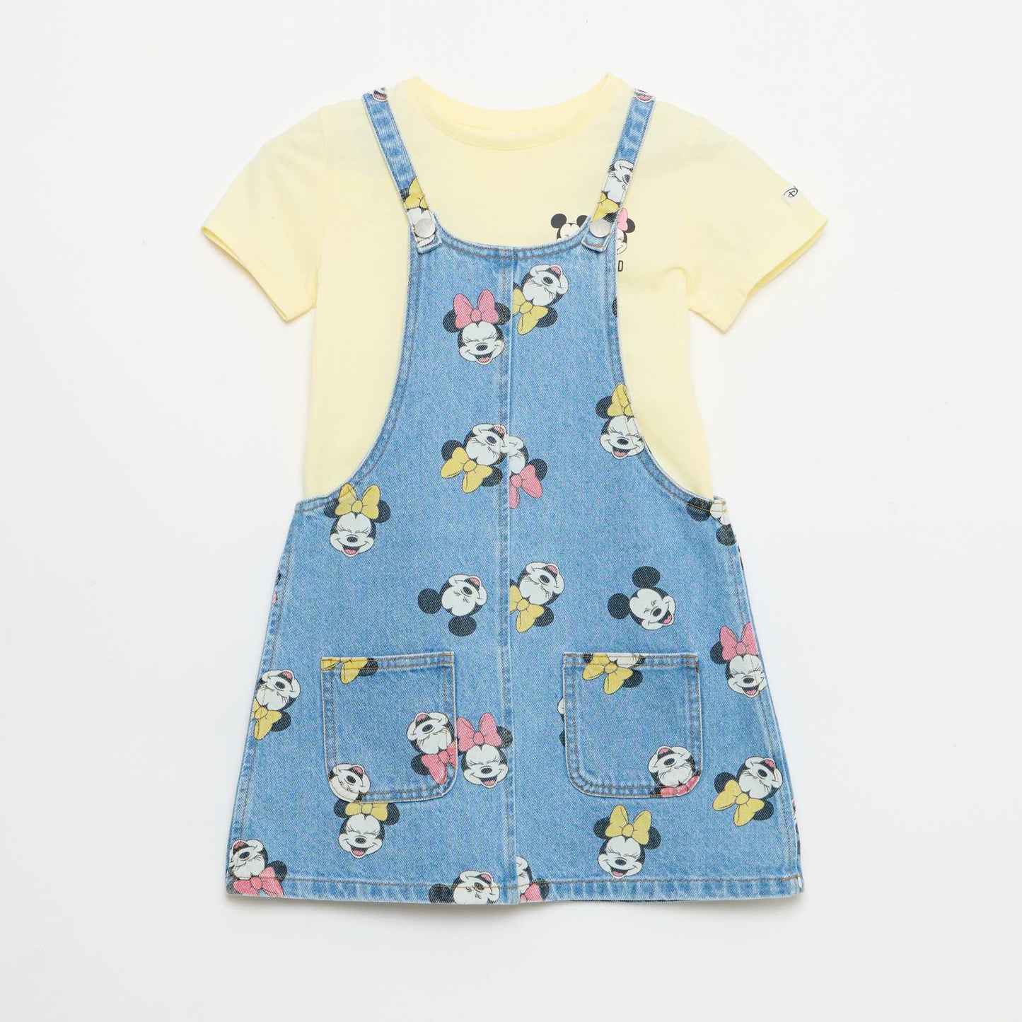 Denim overalls with ruffles YELLOW
