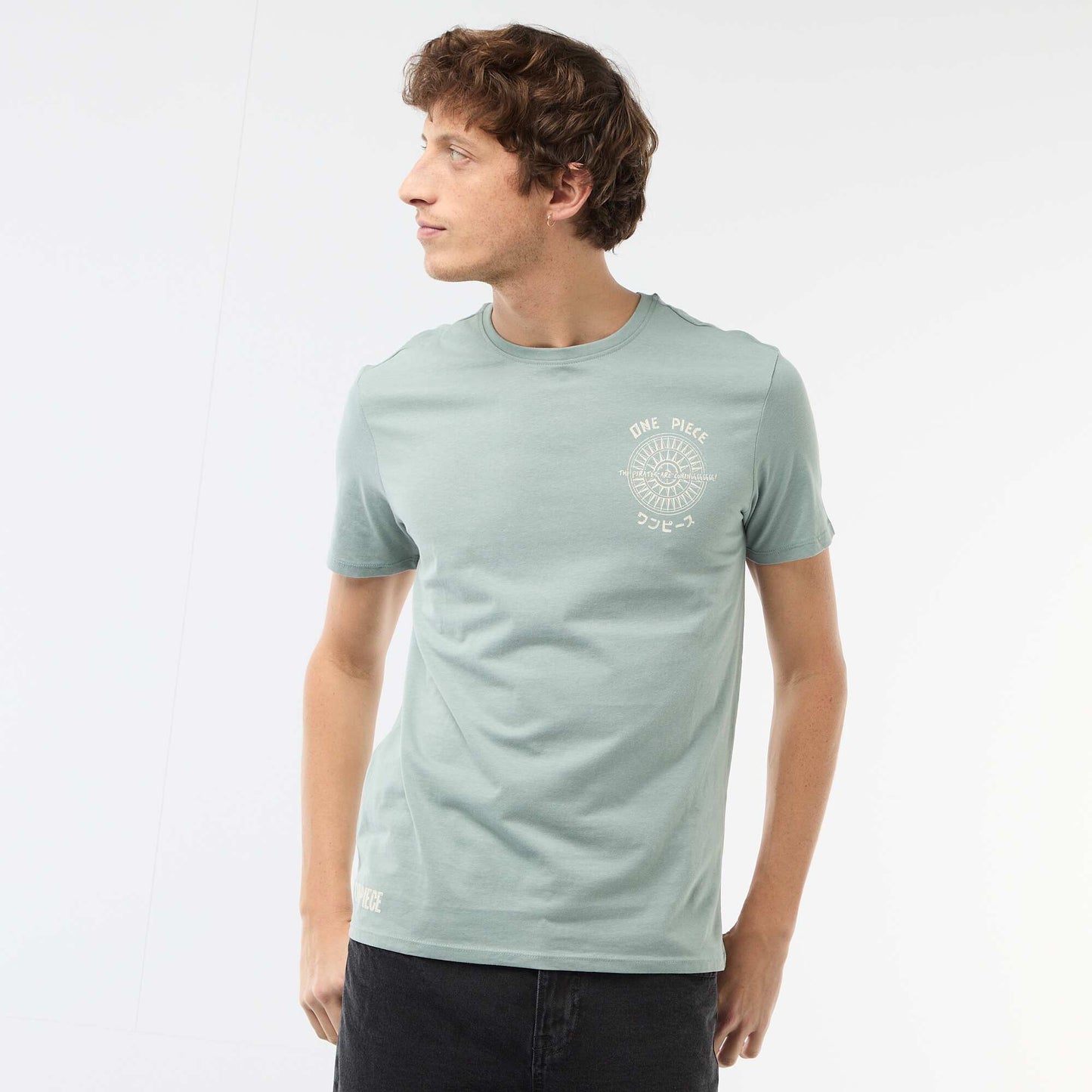 One Piece' print T-shirt BLUE