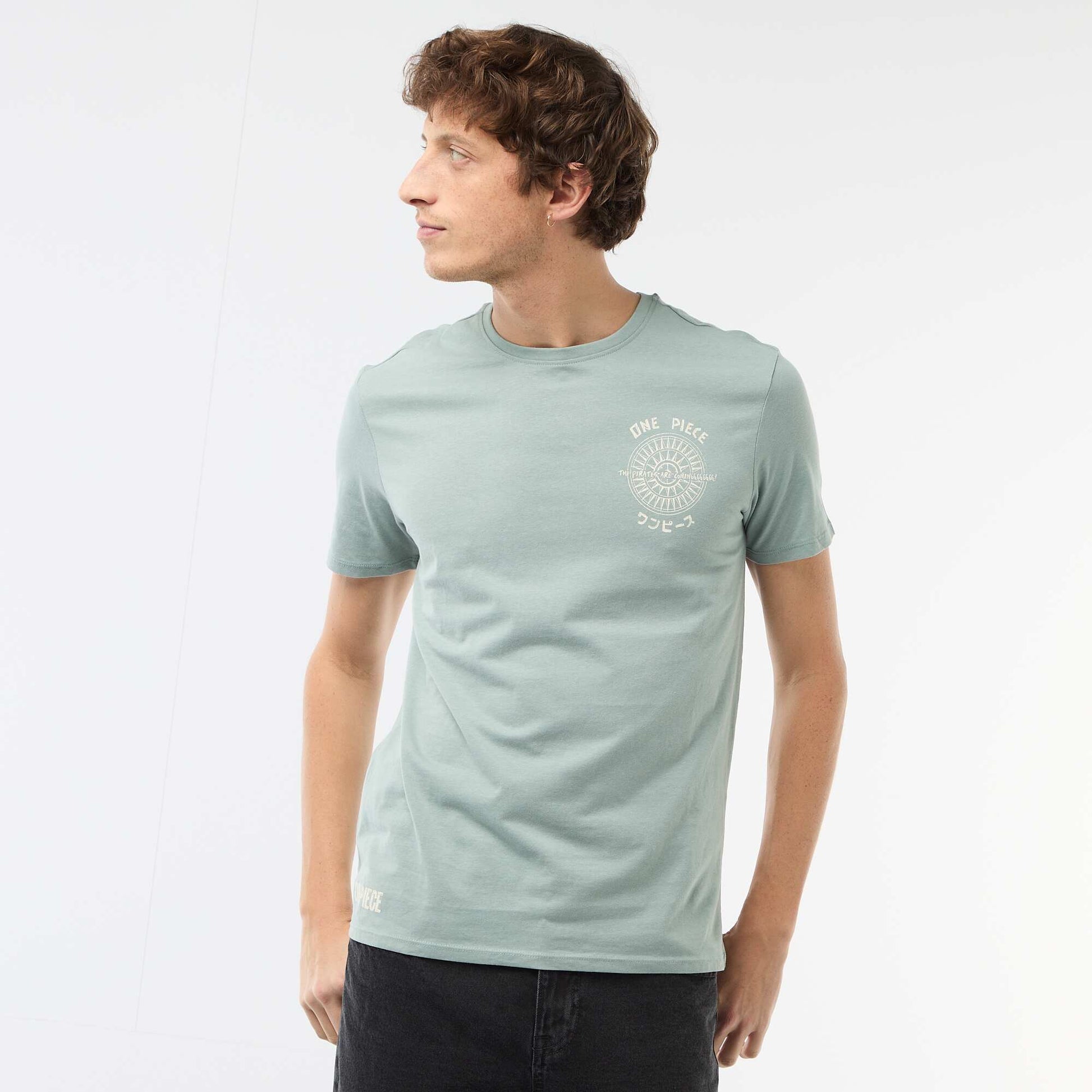 One Piece' print T-shirt BLUE