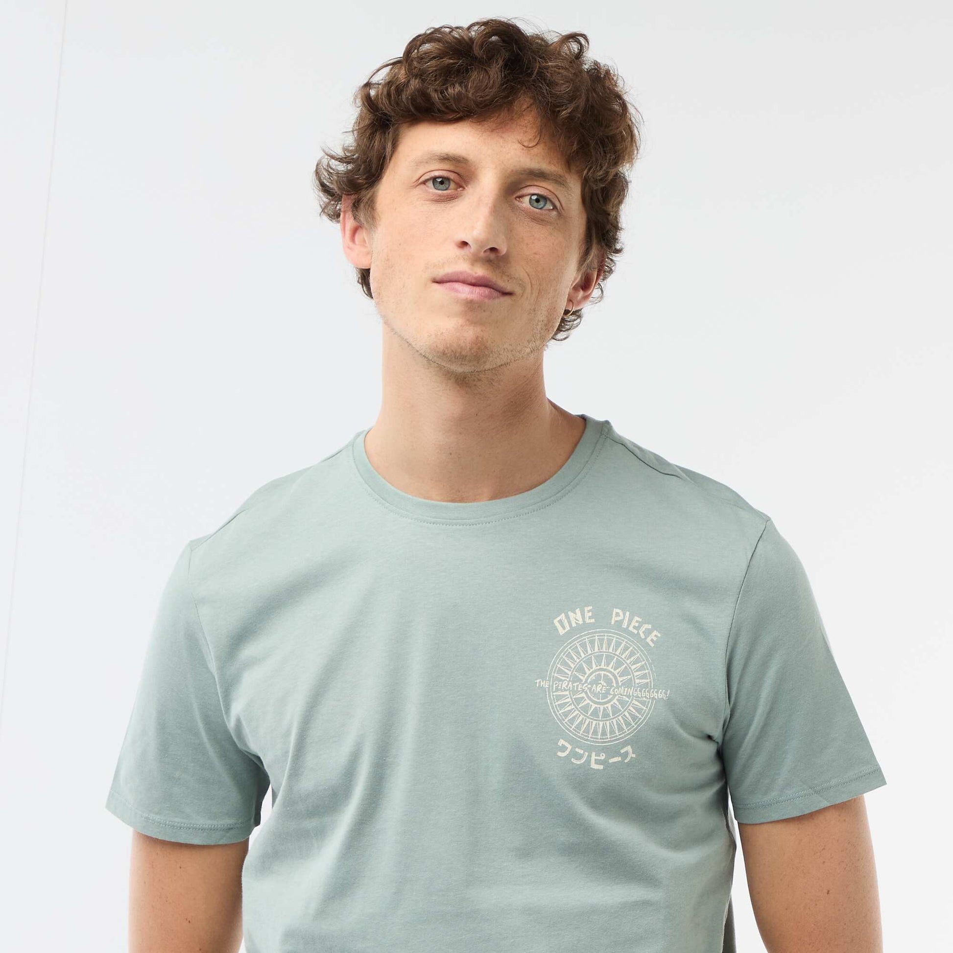 One Piece' print T-shirt BLUE