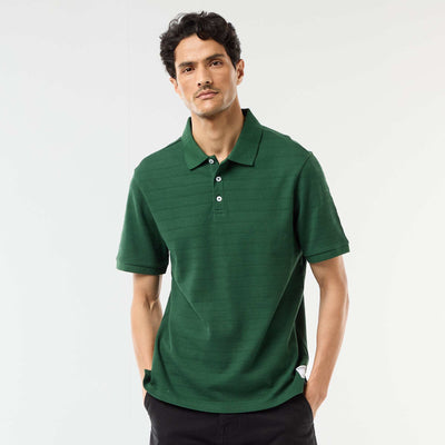 Short-Sleeve Cotton Piqué Polo Shirt GREEN