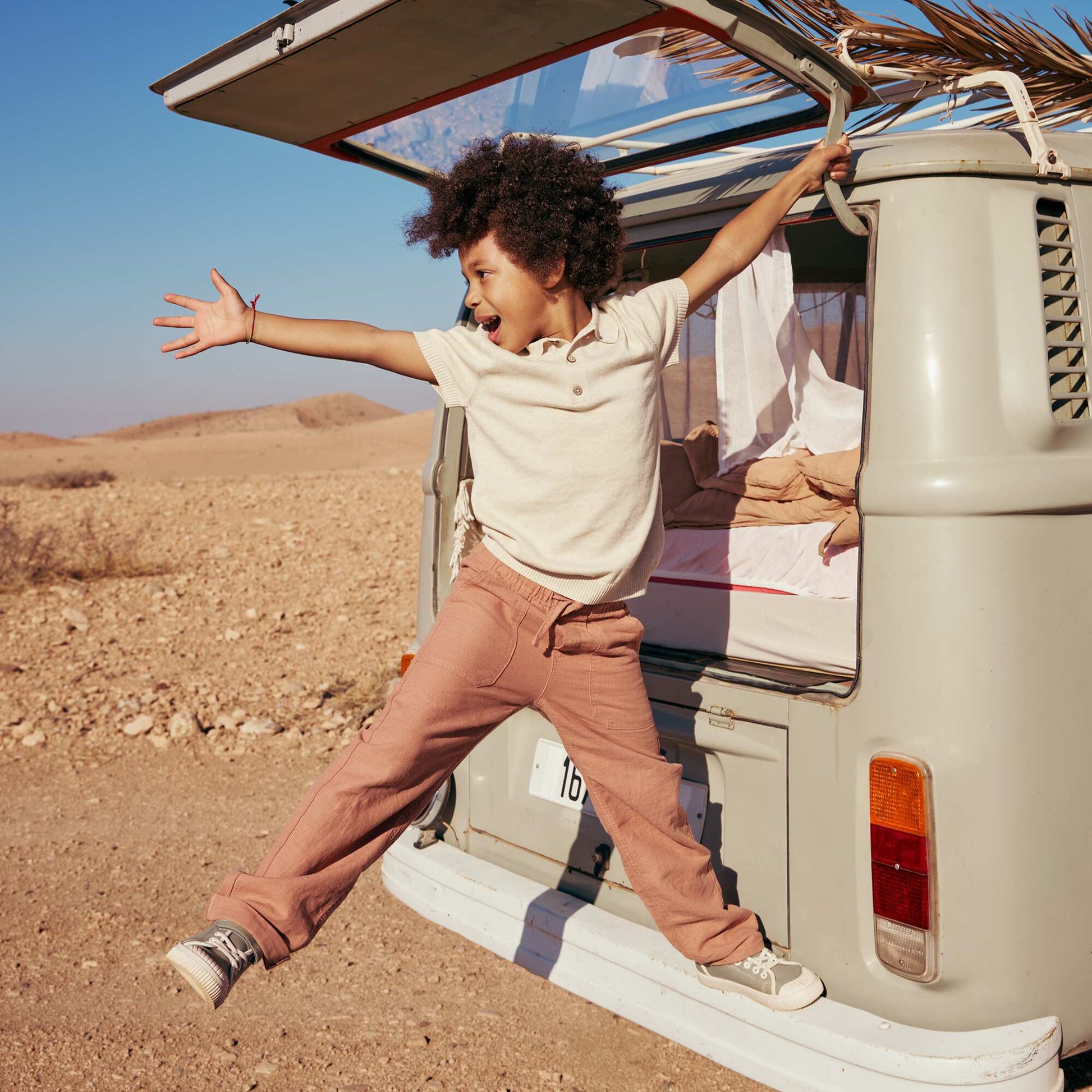 Mixed Linen Trousers BROWN