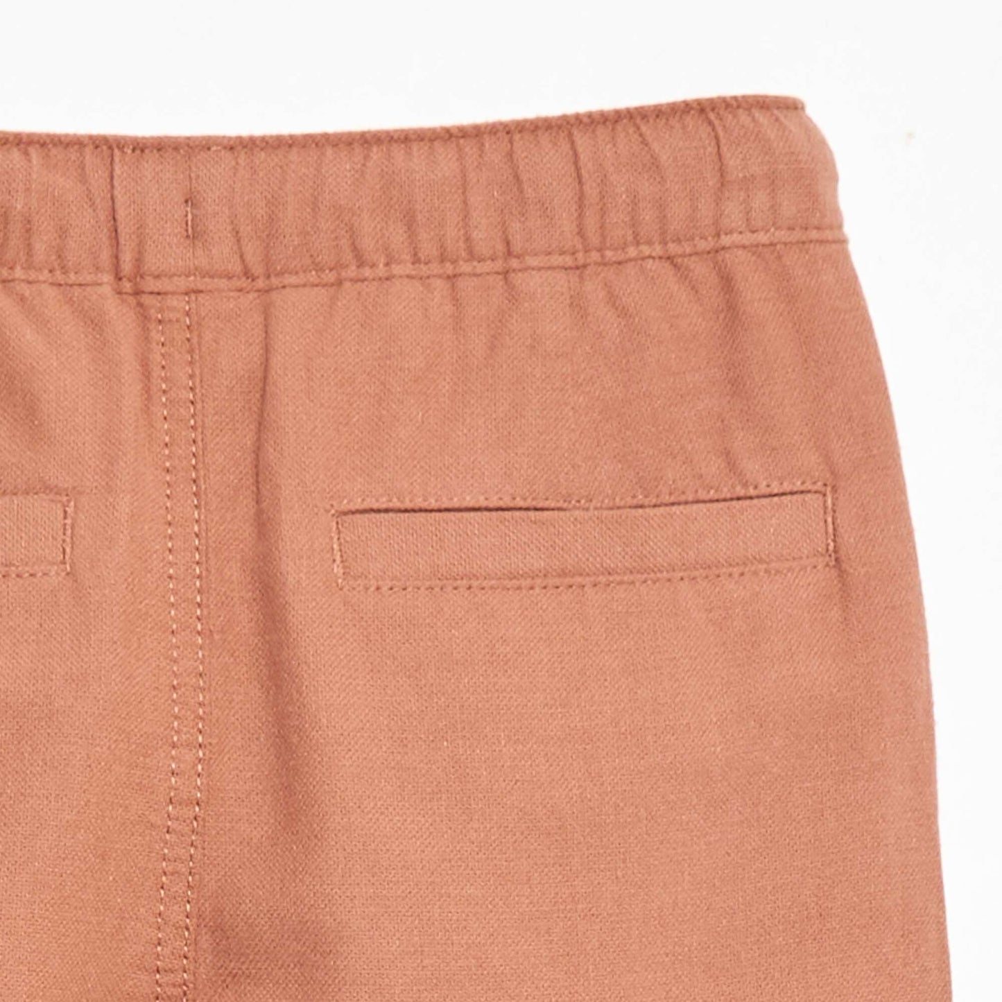 Mixed Linen Trousers BROWN
