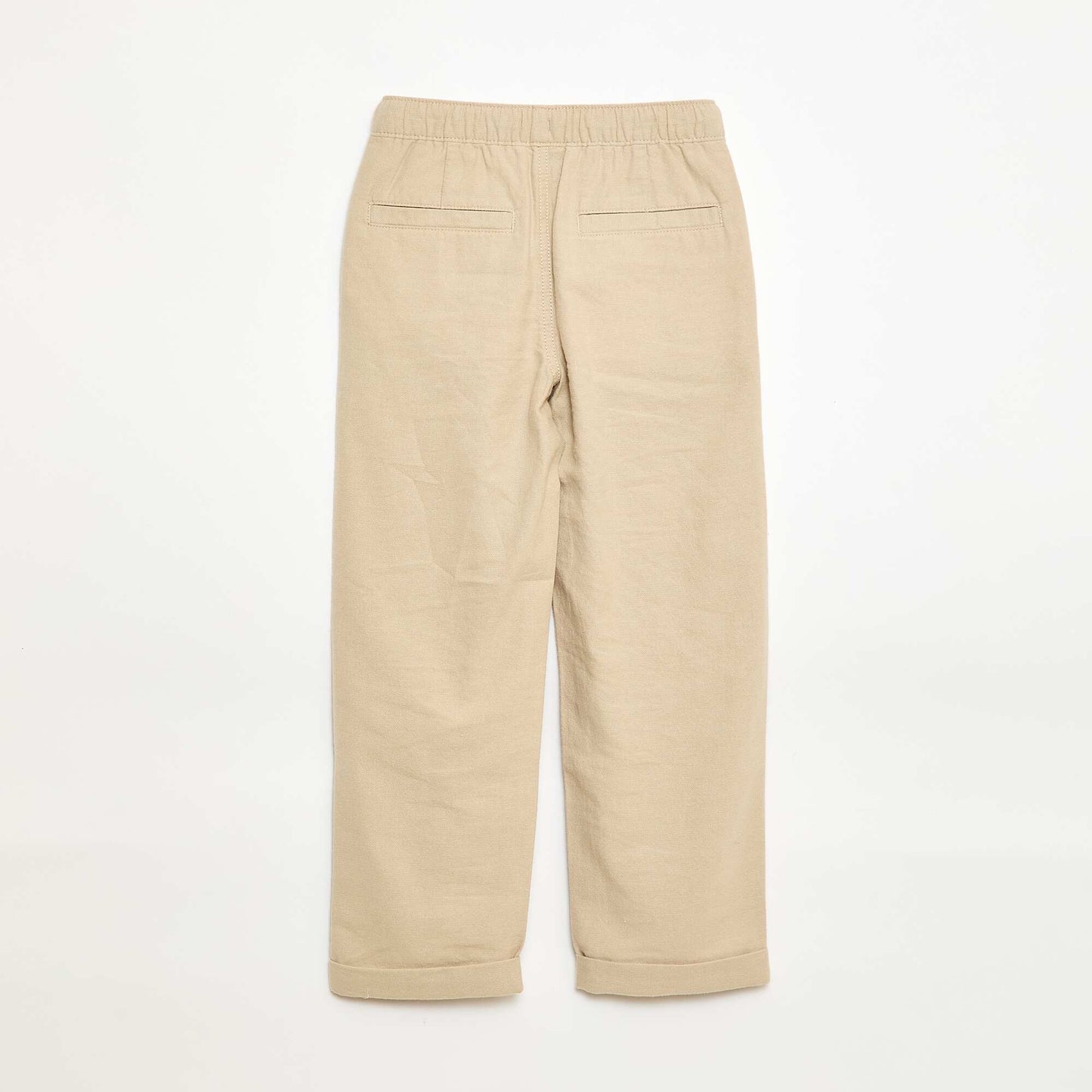 Mixed Linen Trousers BEIGE