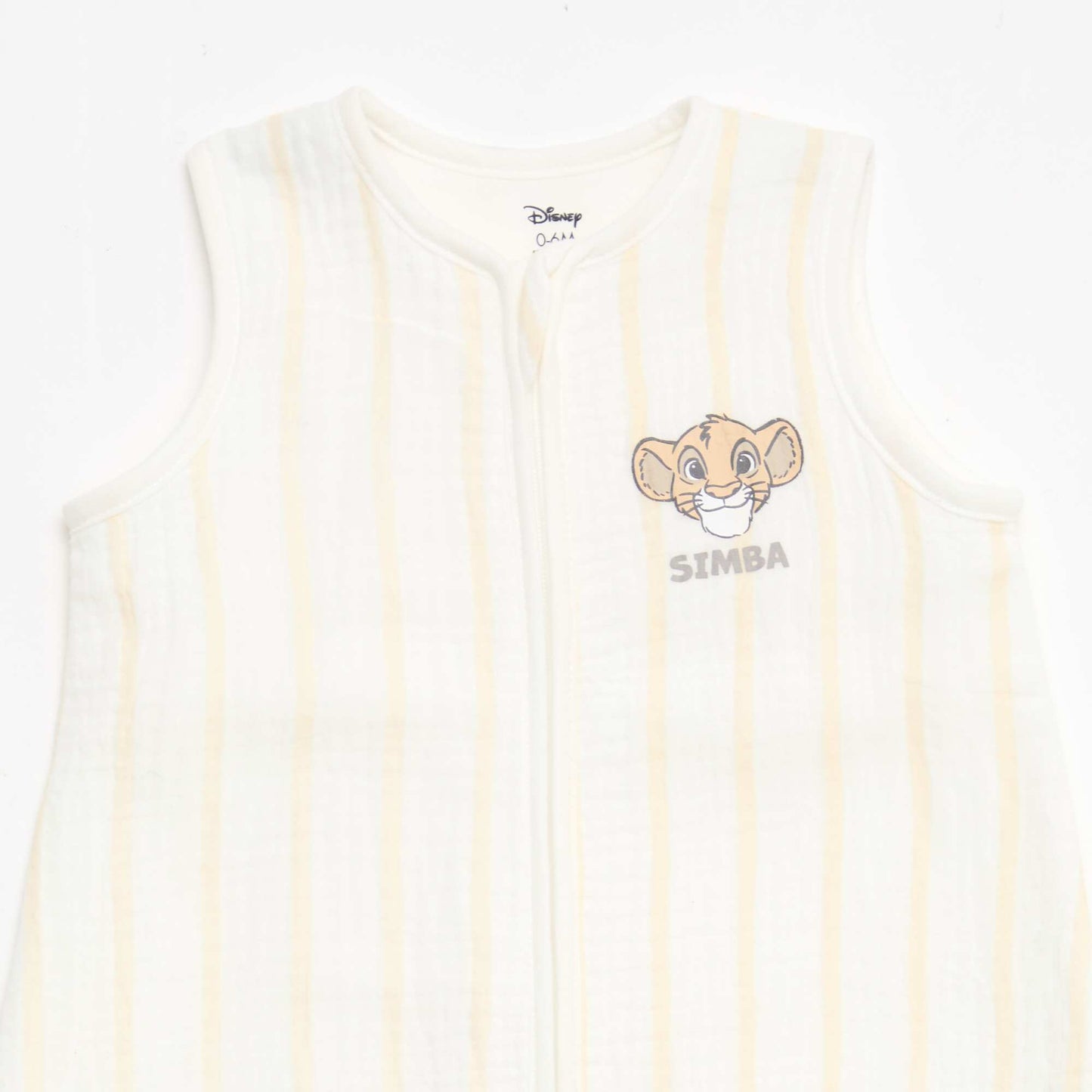 Sleeveless 'Disney' 'Simba' Velour Zip-Up Sleep Sack WHITE