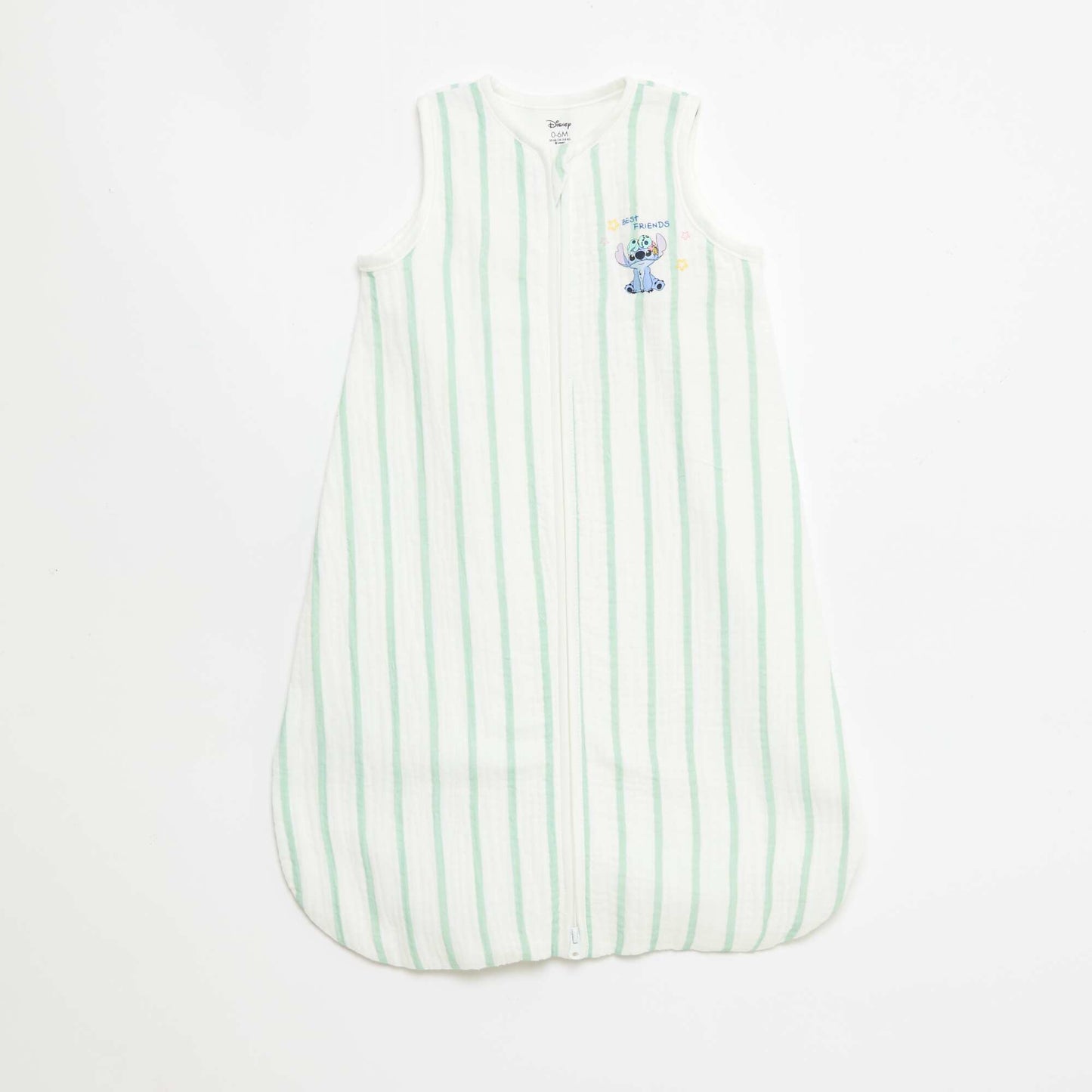 Sleeveless 'Disney' 'Stitch' Velour Zip-Up Sleep Sack WHITE