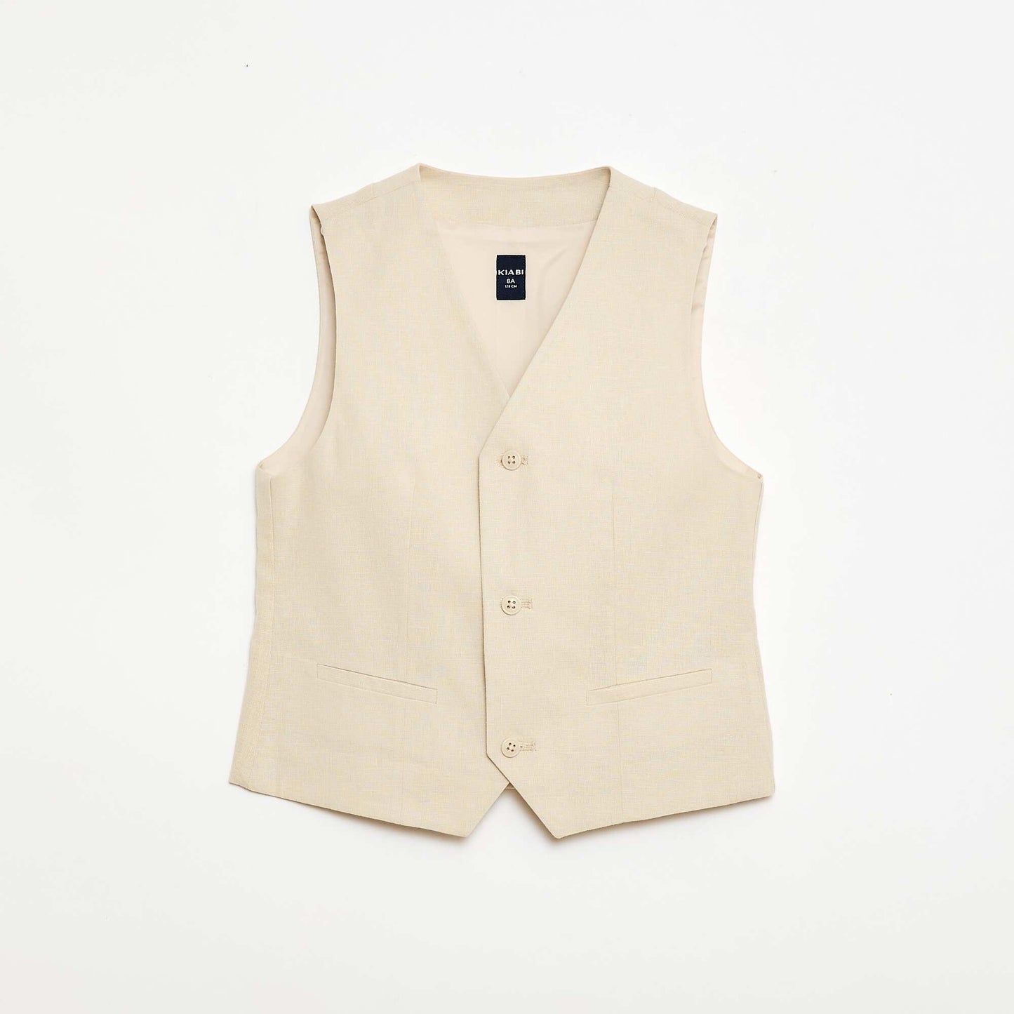 Sleeveless Suit Vest BEIGE