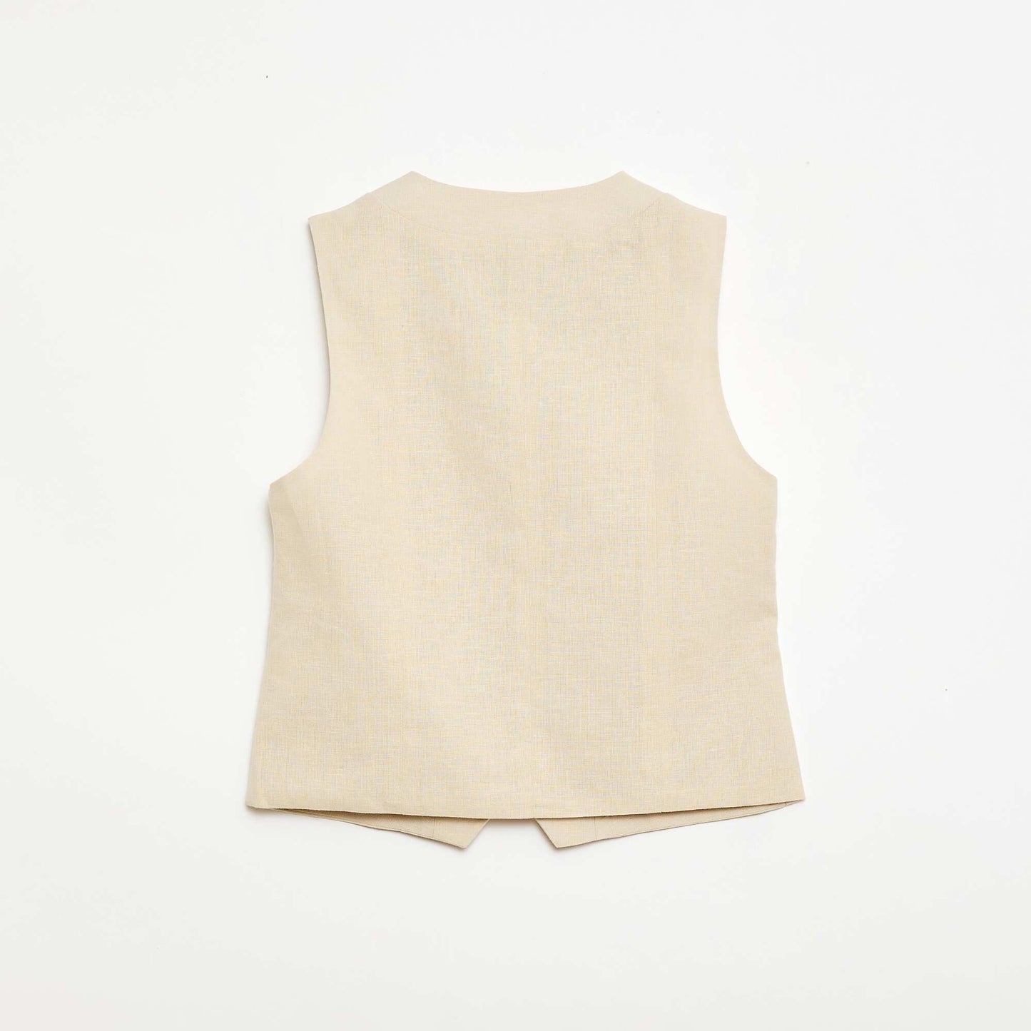 Sleeveless Suit Vest BEIGE