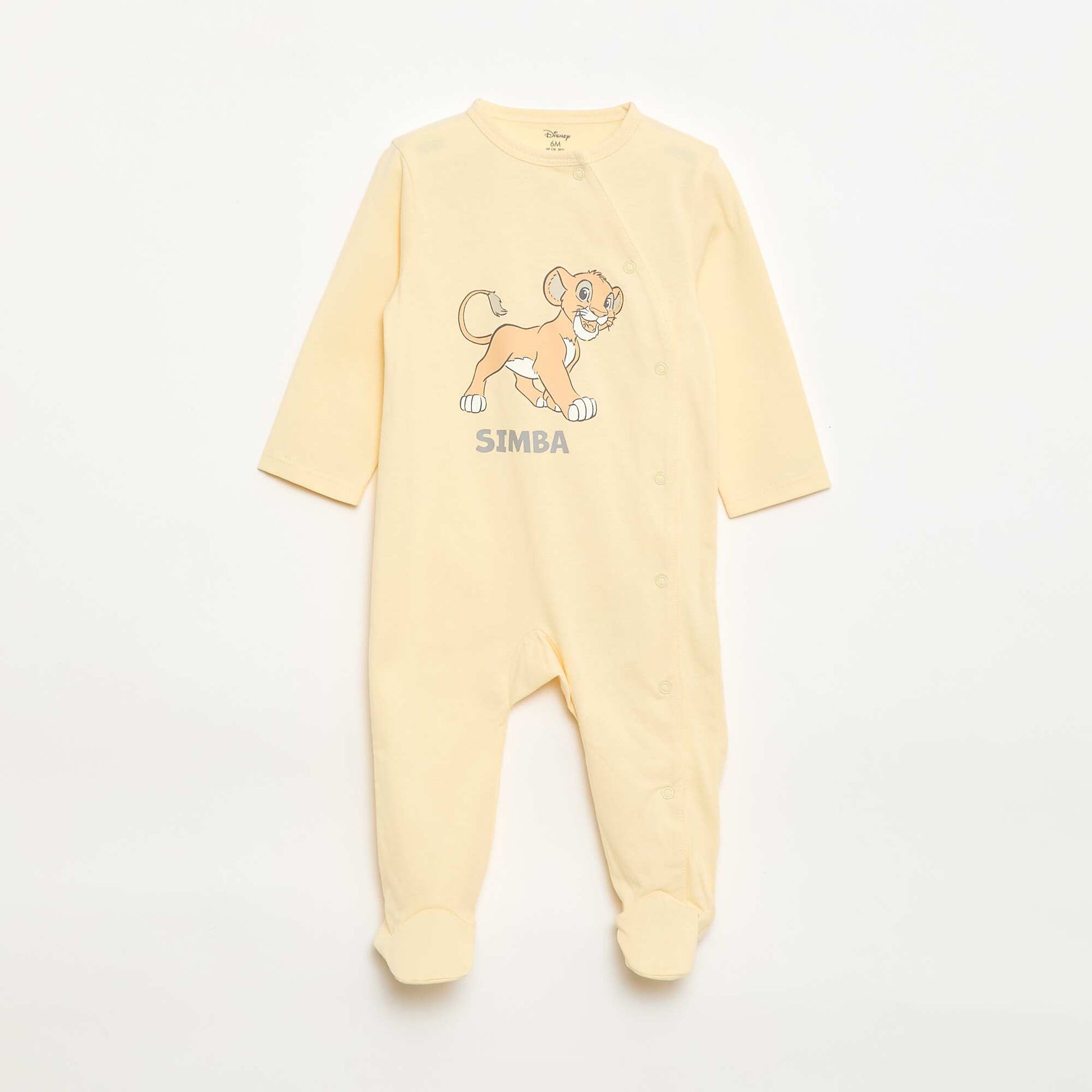 Disney Cotton Sleepsuit Pyjamas YELLOW
