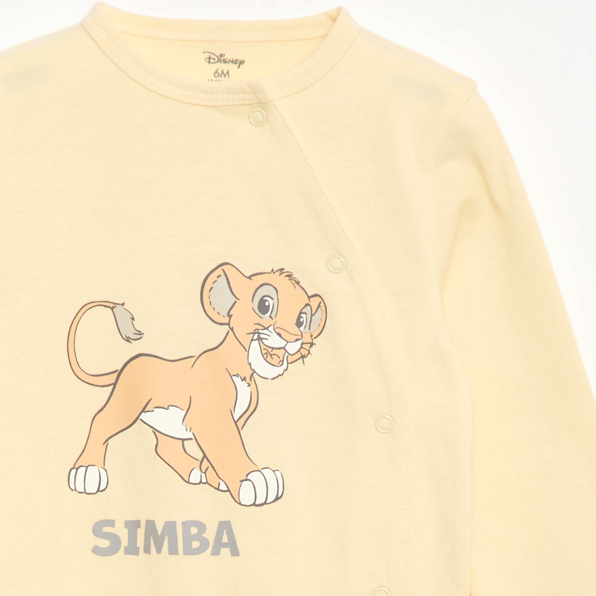 Disney Cotton Sleepsuit Pyjamas YELLOW
