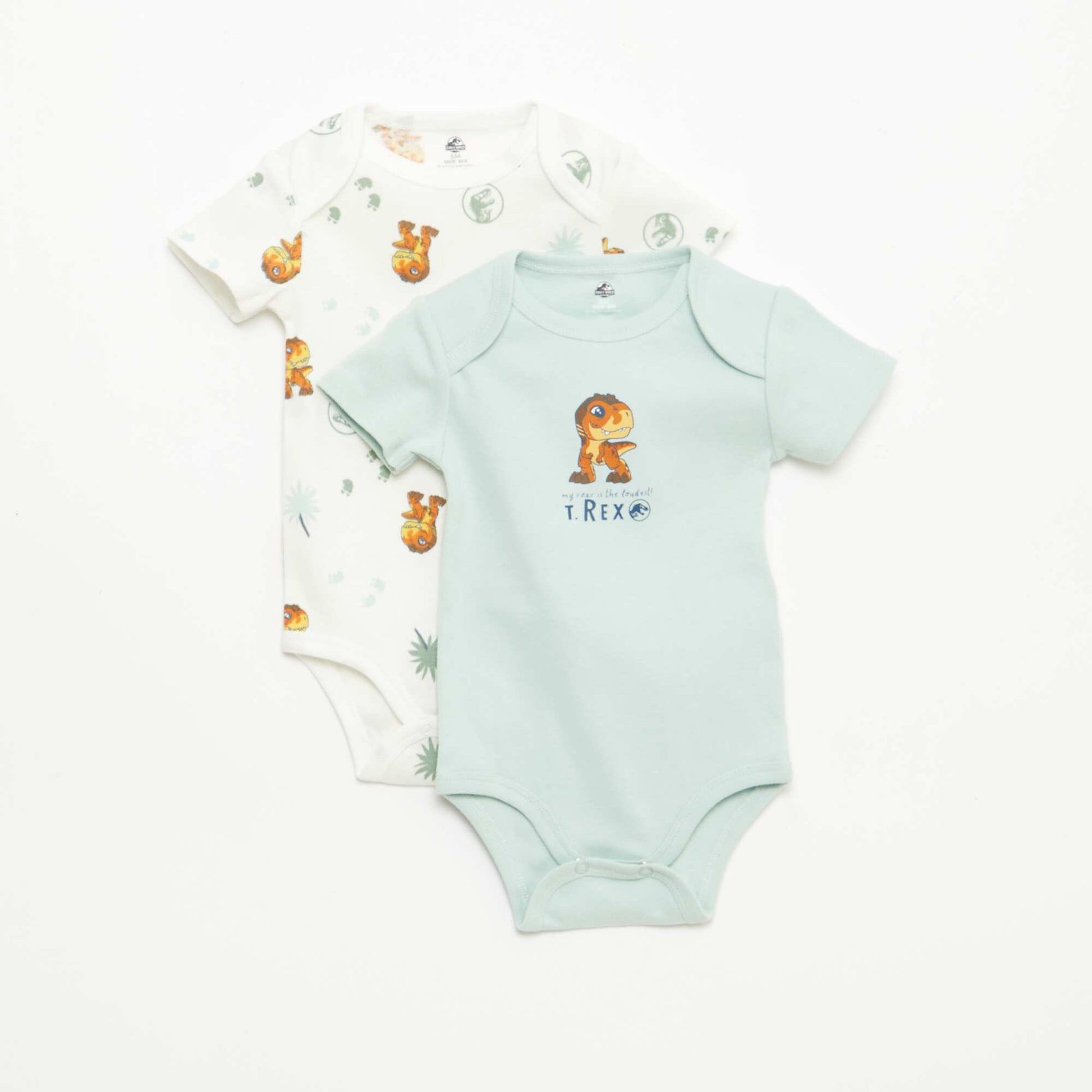 Set of 2 \'Jurassic World\' Bodysuits GREEN