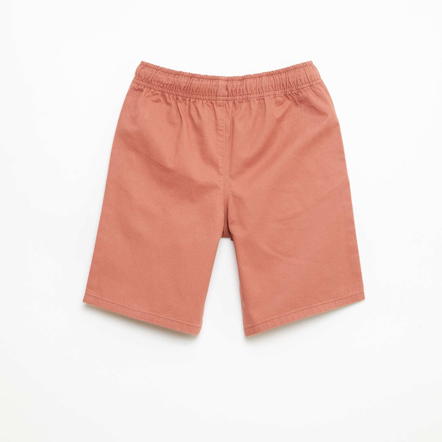 Plain Chino Bermuda Shorts with Drawstrings PINK